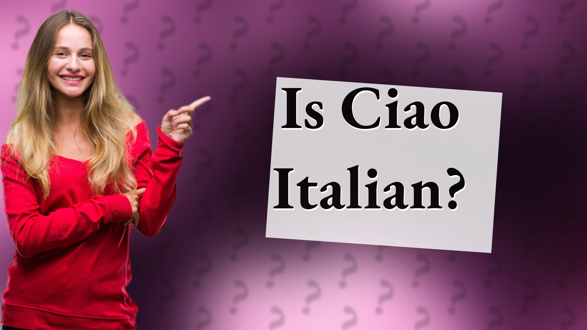 Is Ciao Italian?
