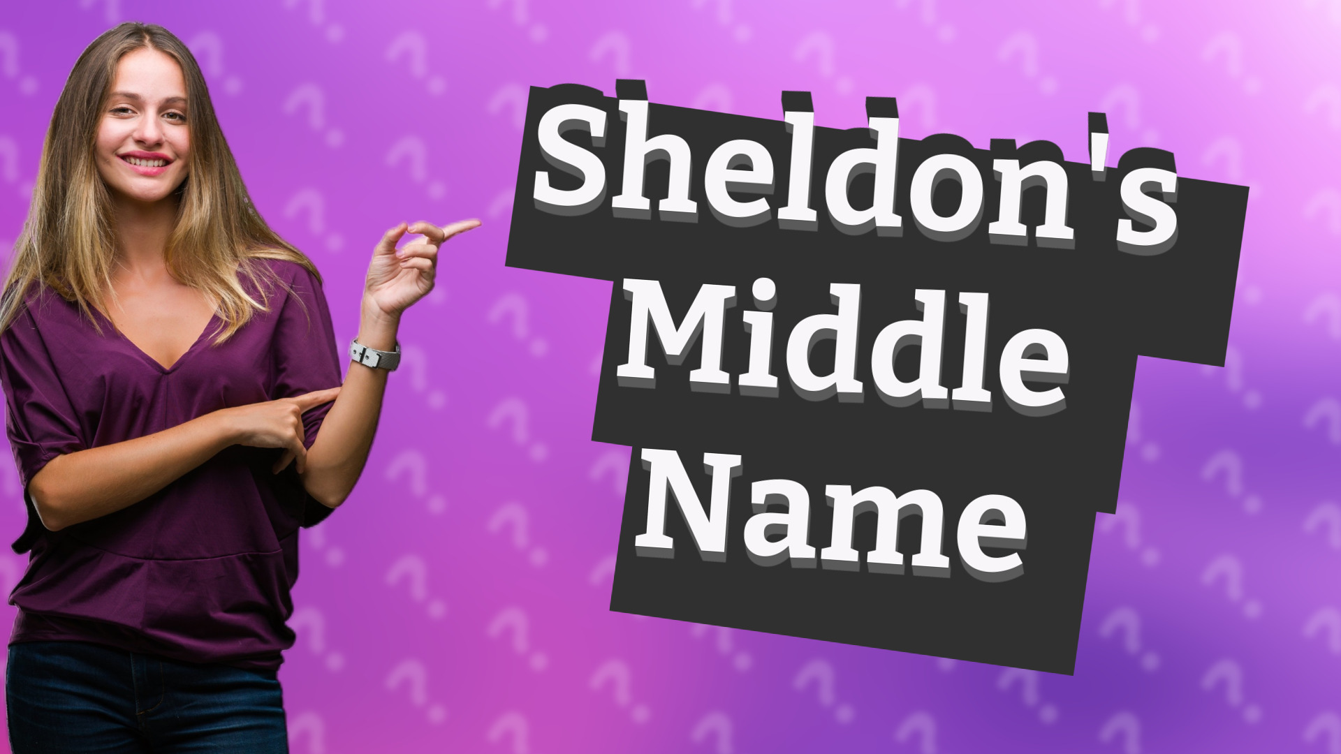 Sheldon's Middle Name