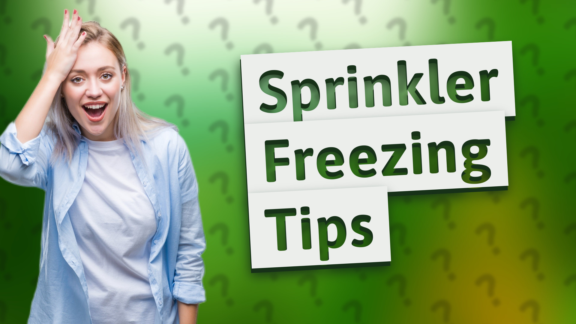 Sprinkler Freezing Tips