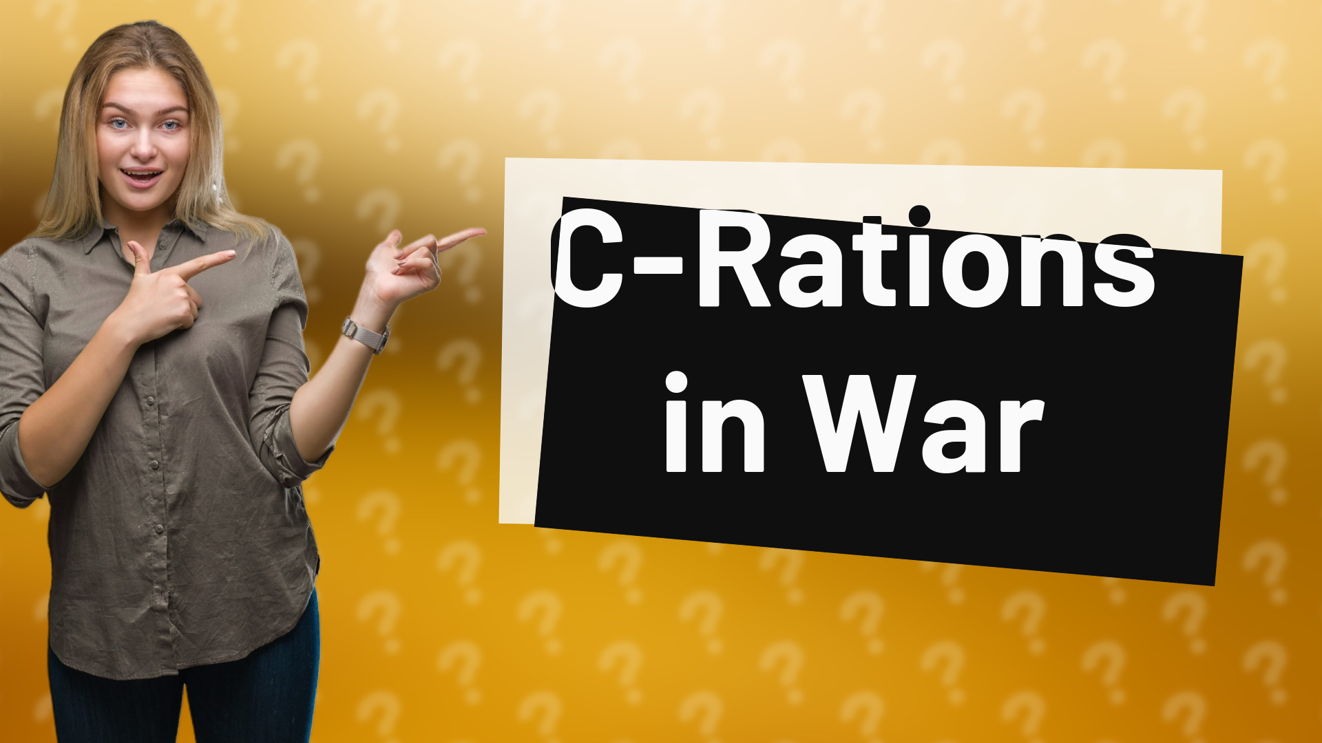 C-Rations in War