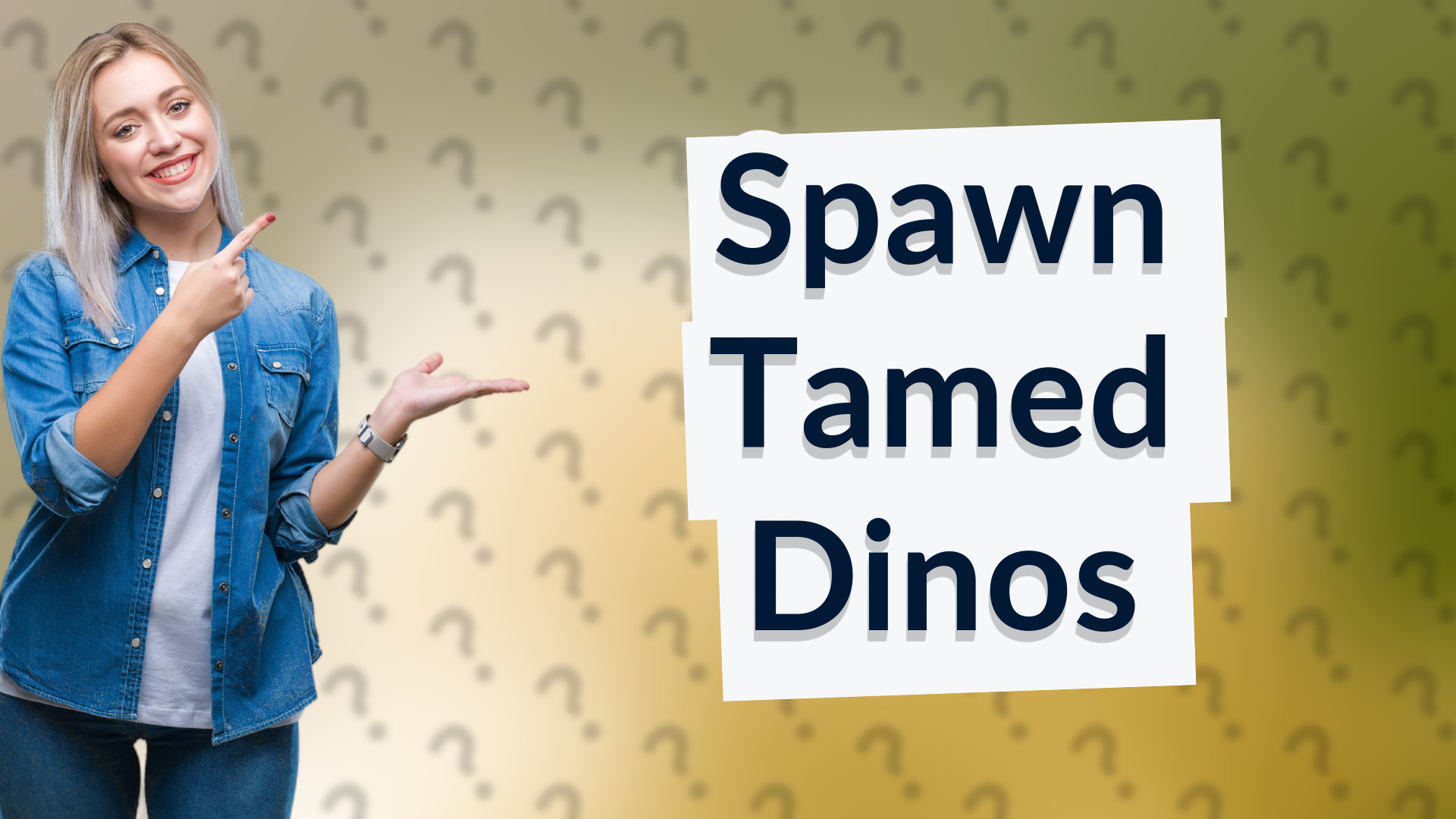 Spawn Tamed Dinos