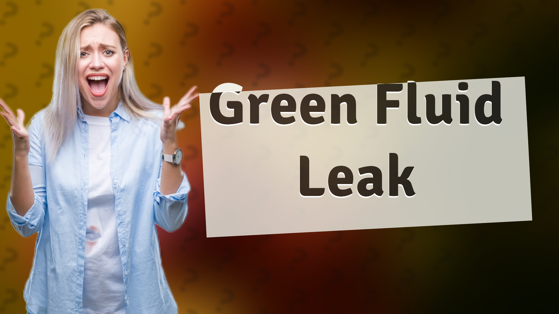 Green Fluid Leak