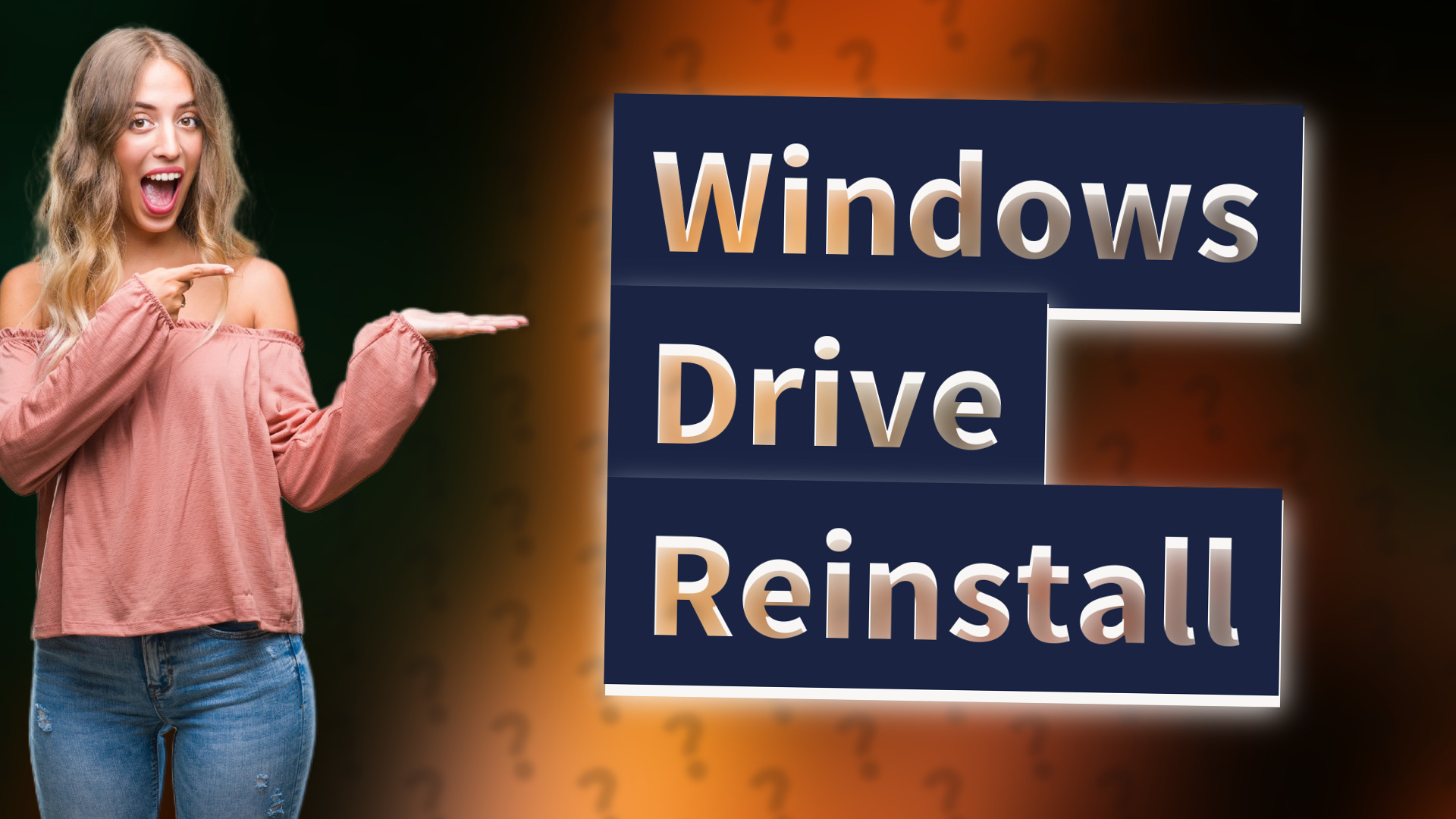Windows Drive Reinstall