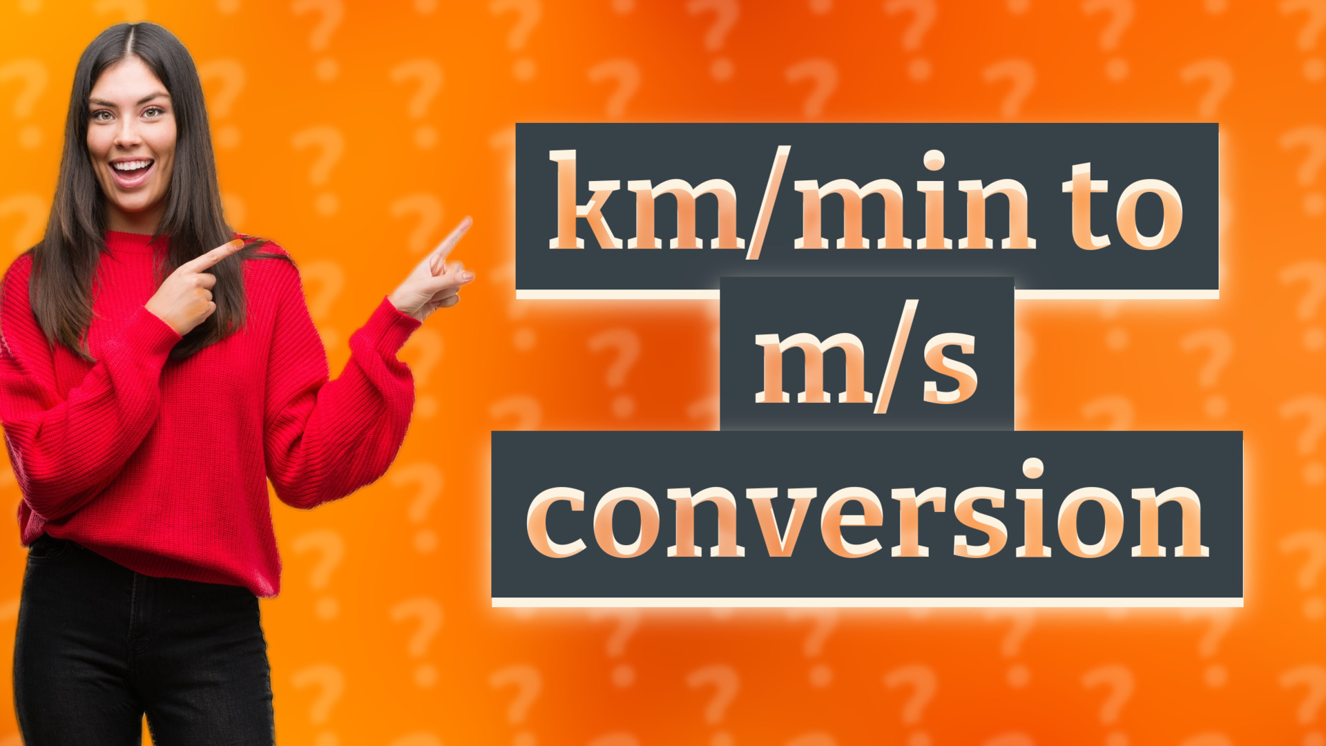 km/min to m/s conversion