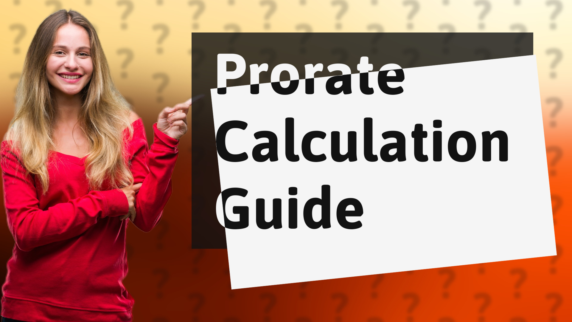 Prorate Calculation Guide