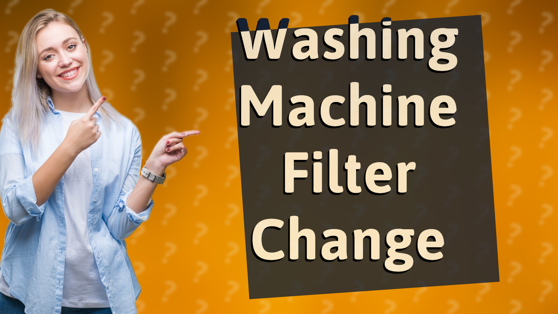 Washing Machine Filter Change