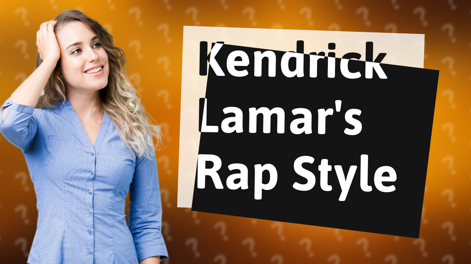 Kendrick Lamar's Rap Style