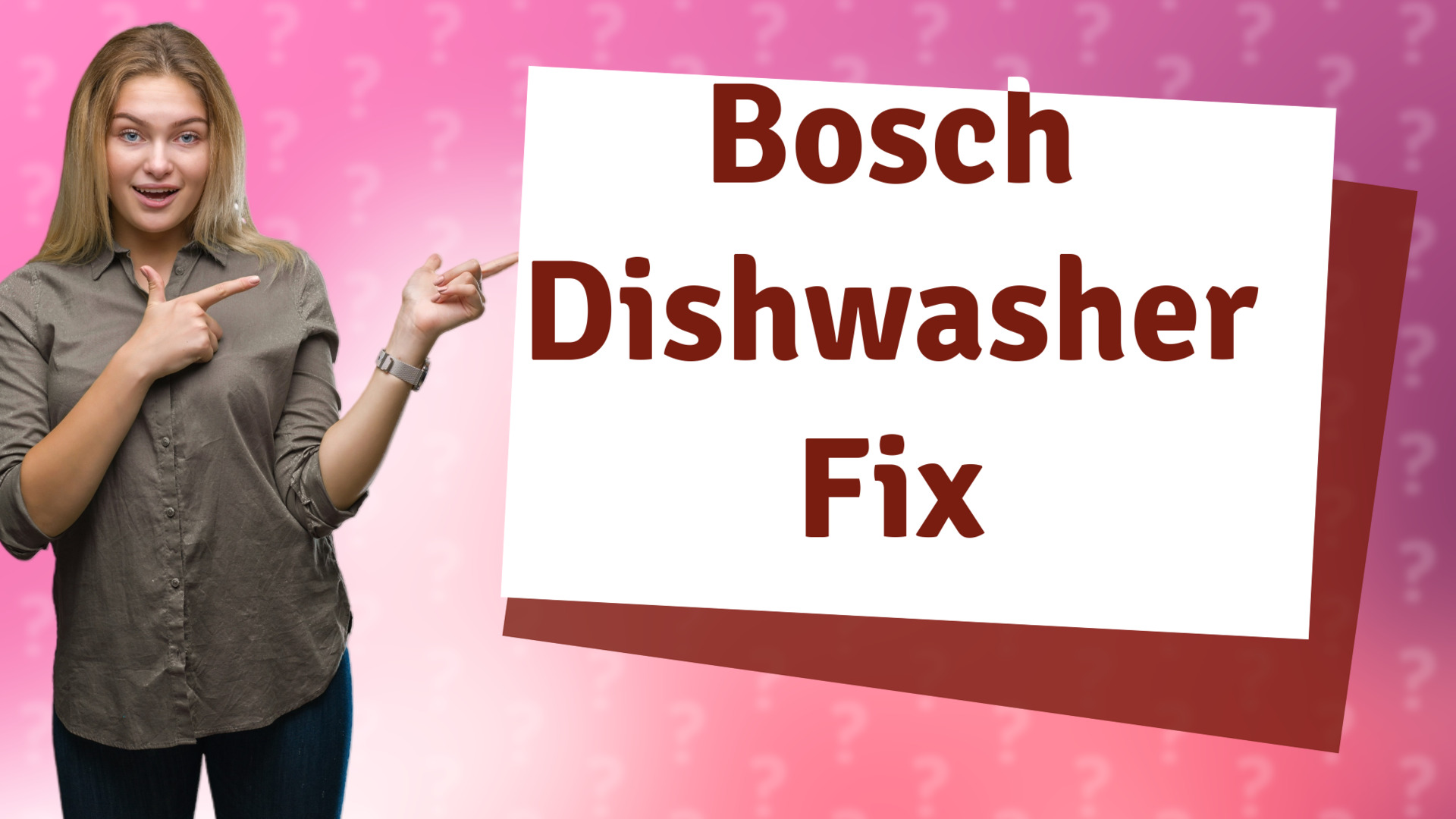 Bosch Dishwasher Fix