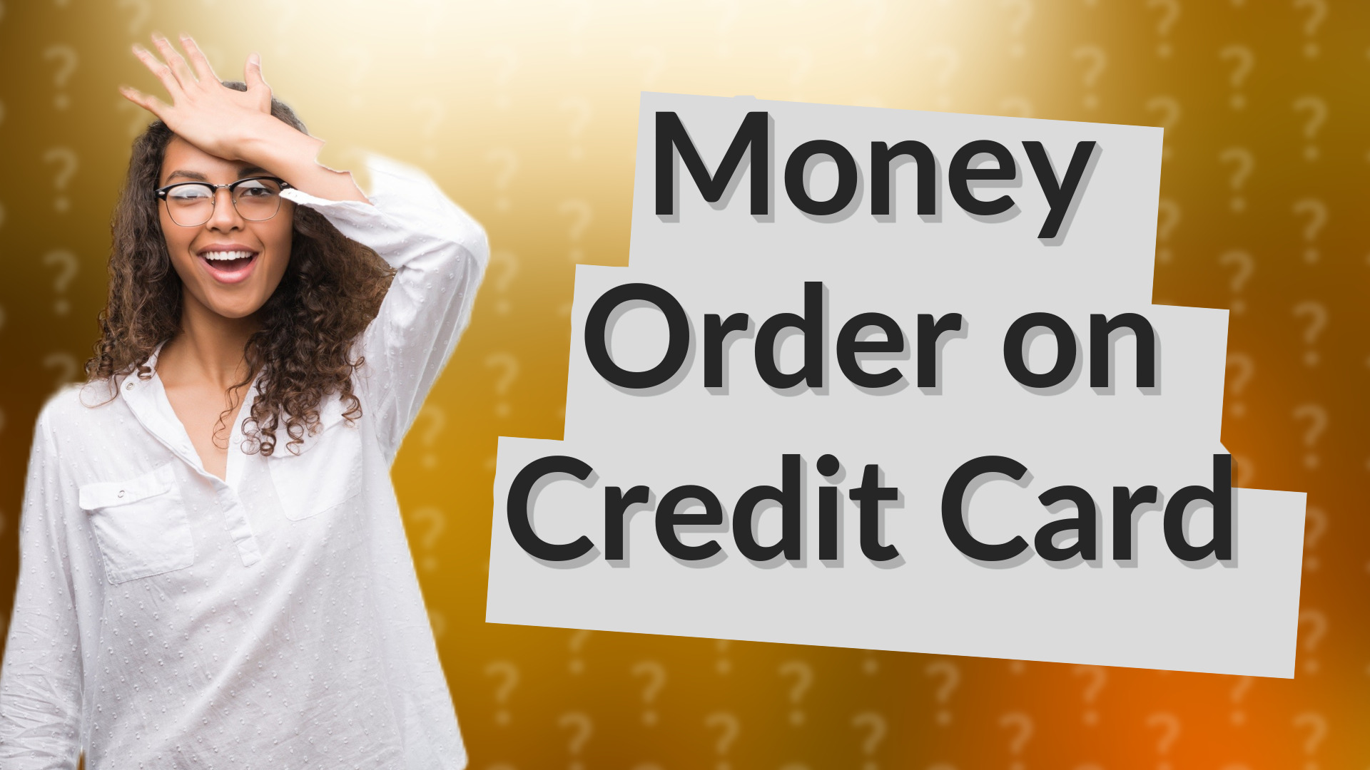 Money Order on Credit Card