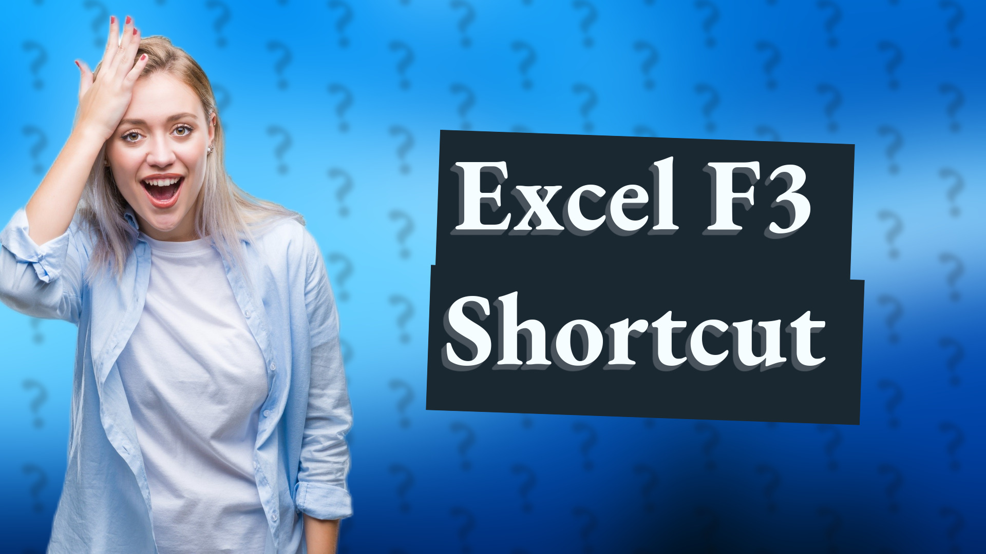 Excel F3 Shortcut