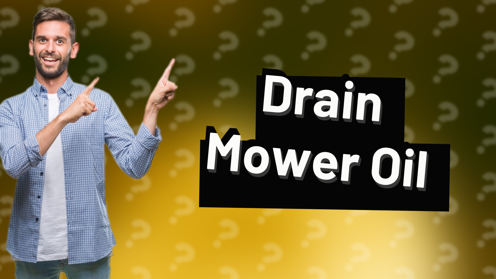 Drain Mower Oil