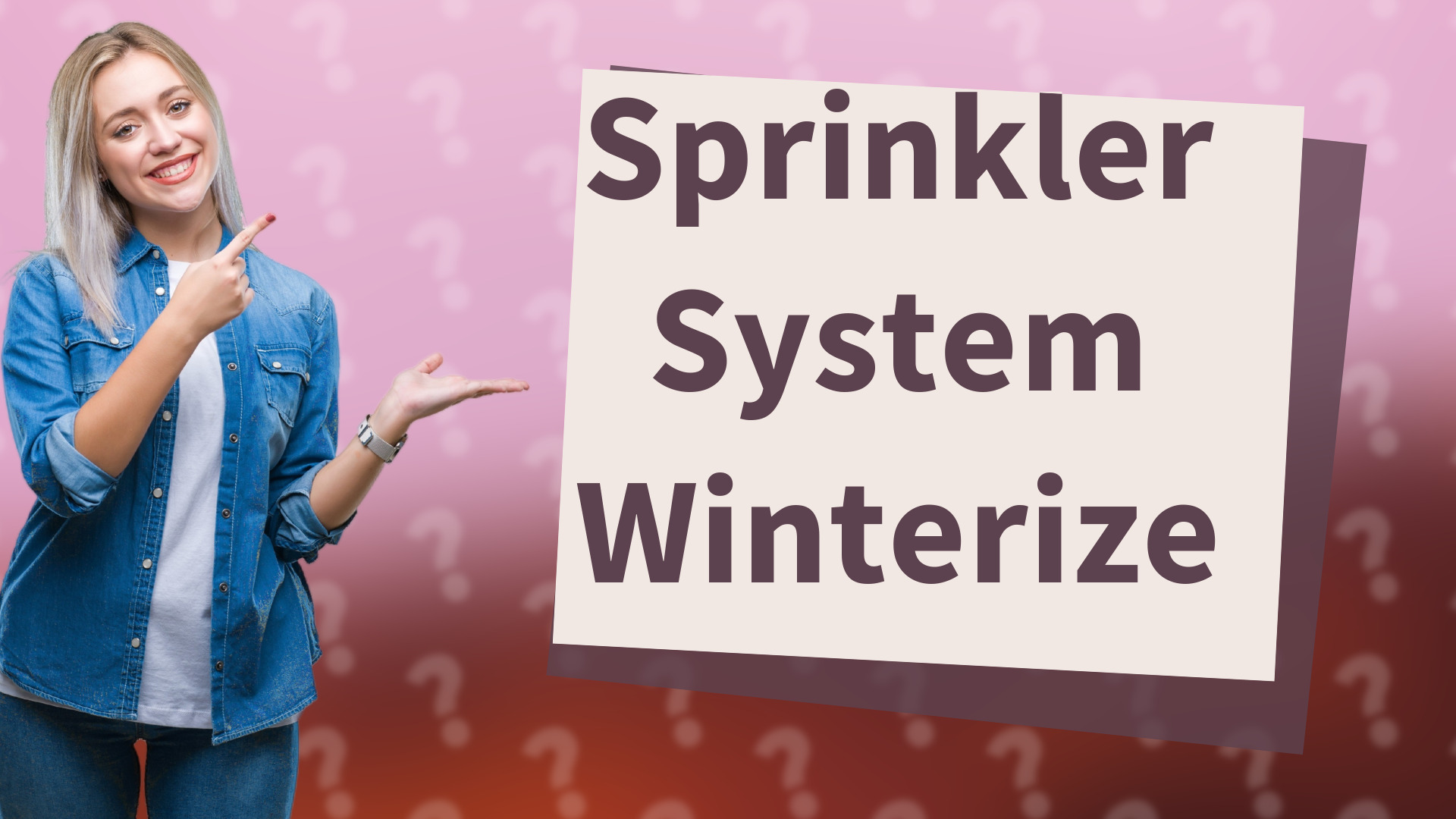 Sprinkler System Winterize