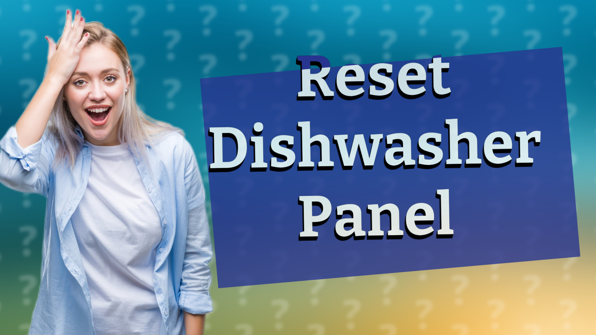 Reset Dishwasher Panel