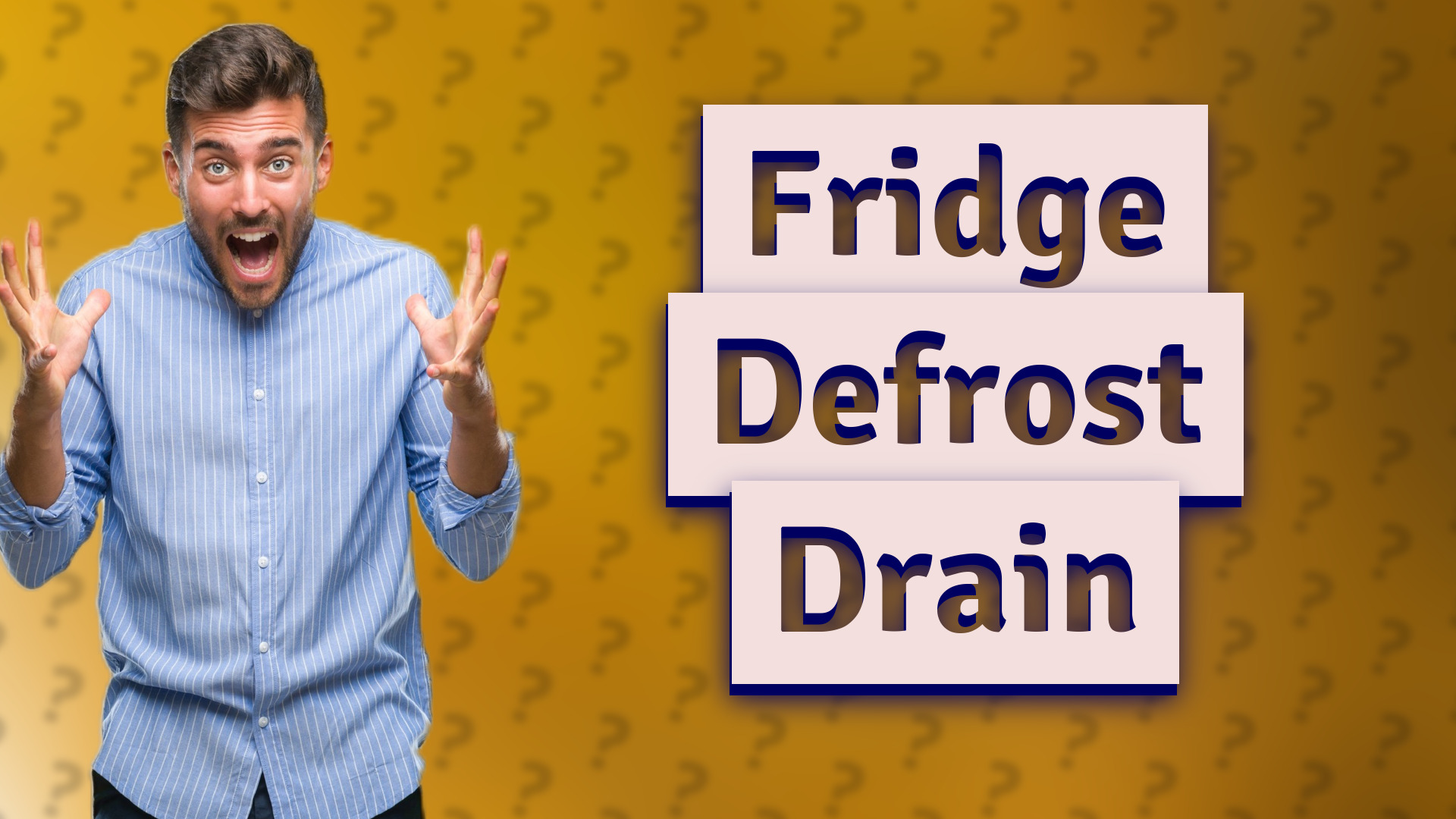 Fridge Defrost Drain