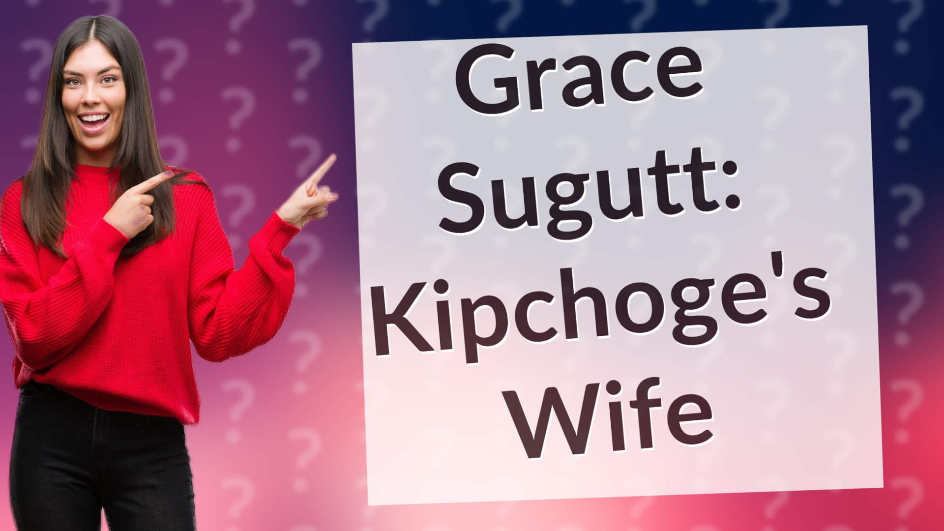 Grace Sugutt: Kipchoge's Wife