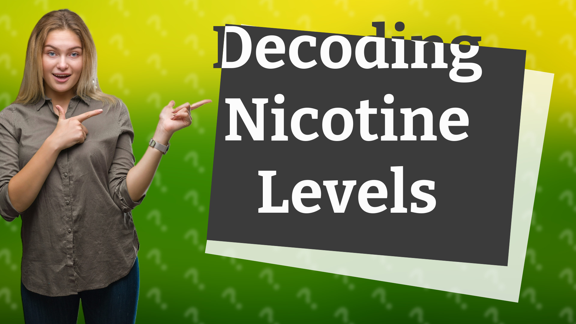 Decoding Nicotine Levels