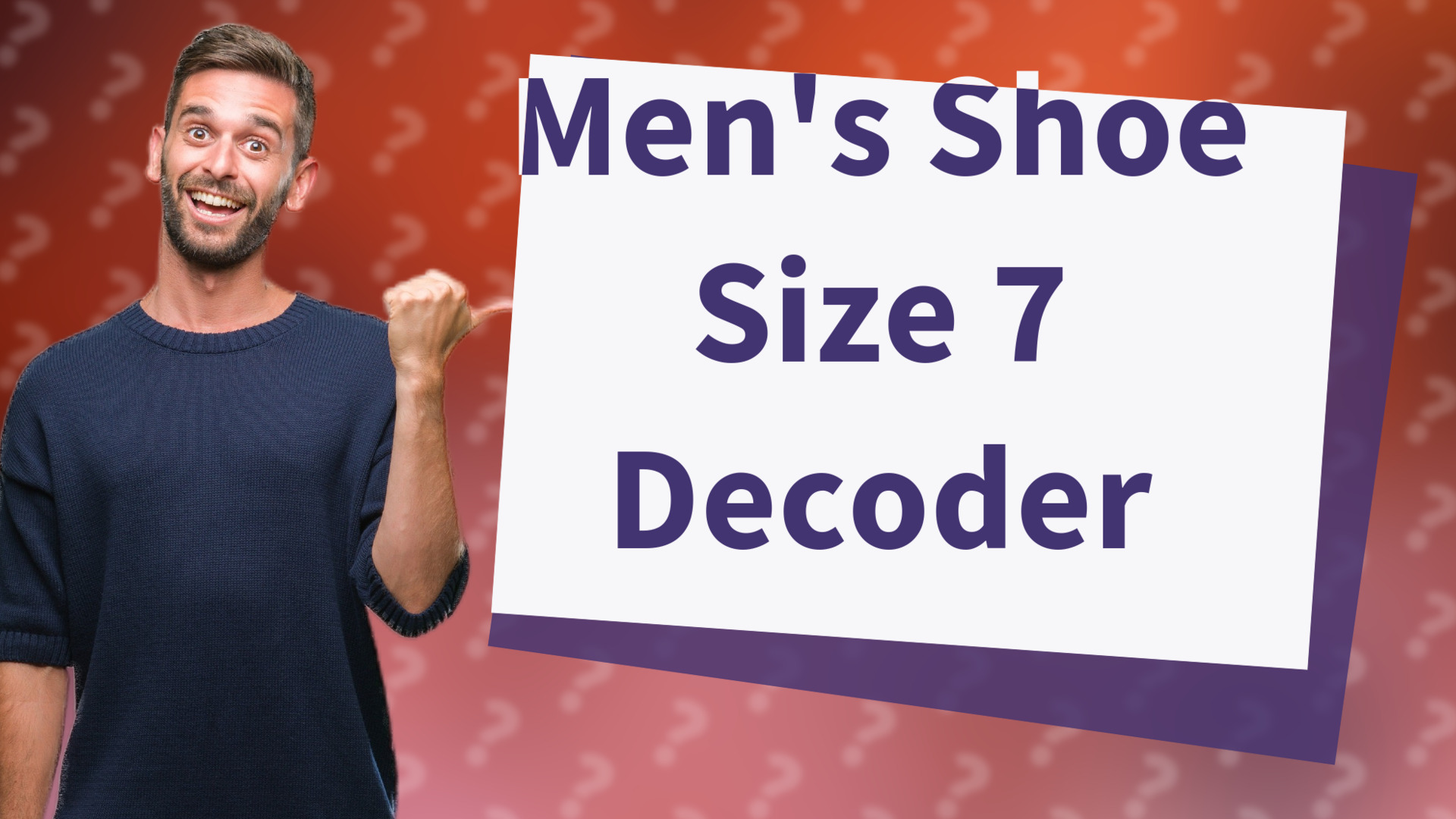 Men's Shoe Size 7 Decoder