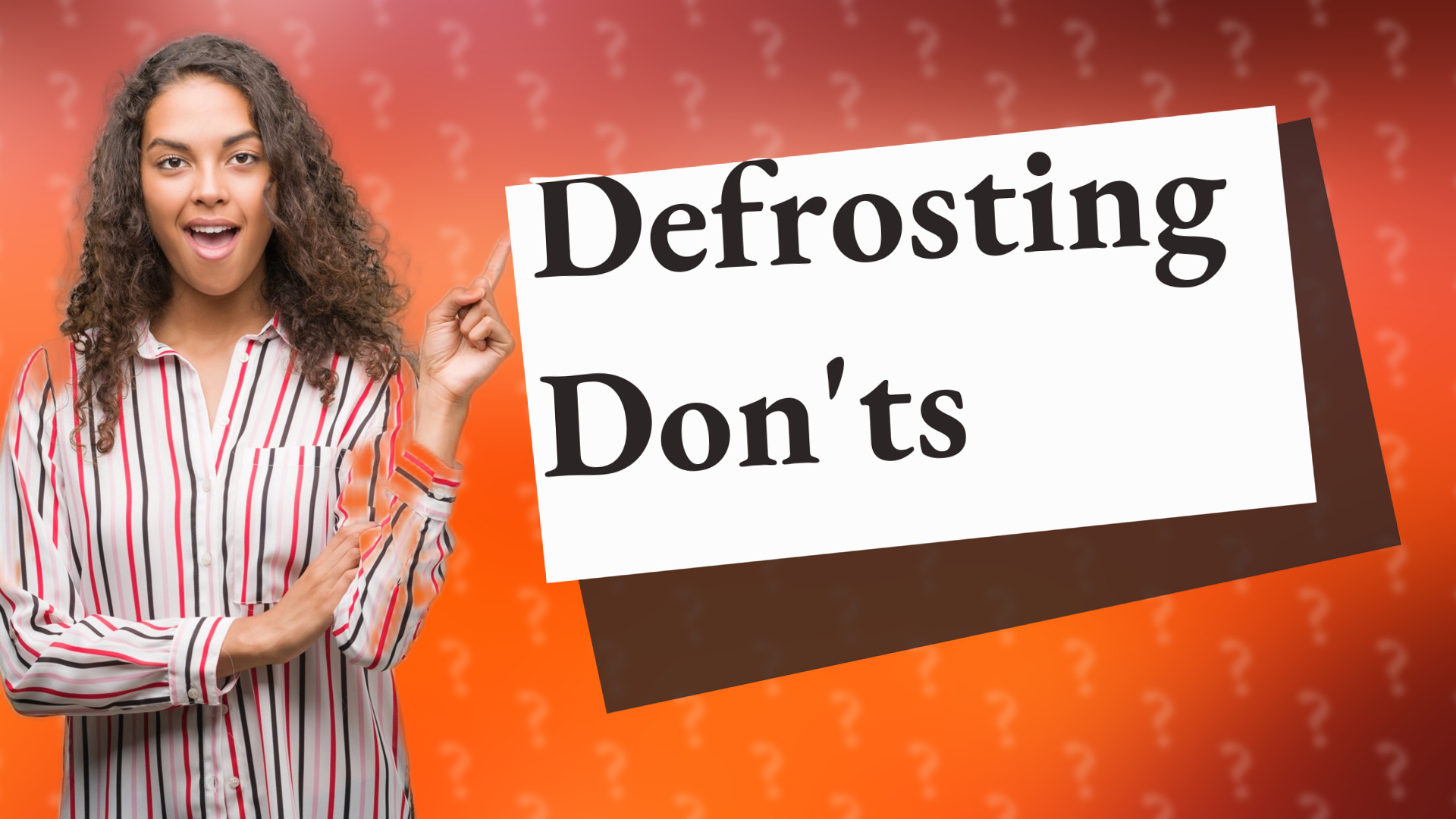 Defrosting Don'ts