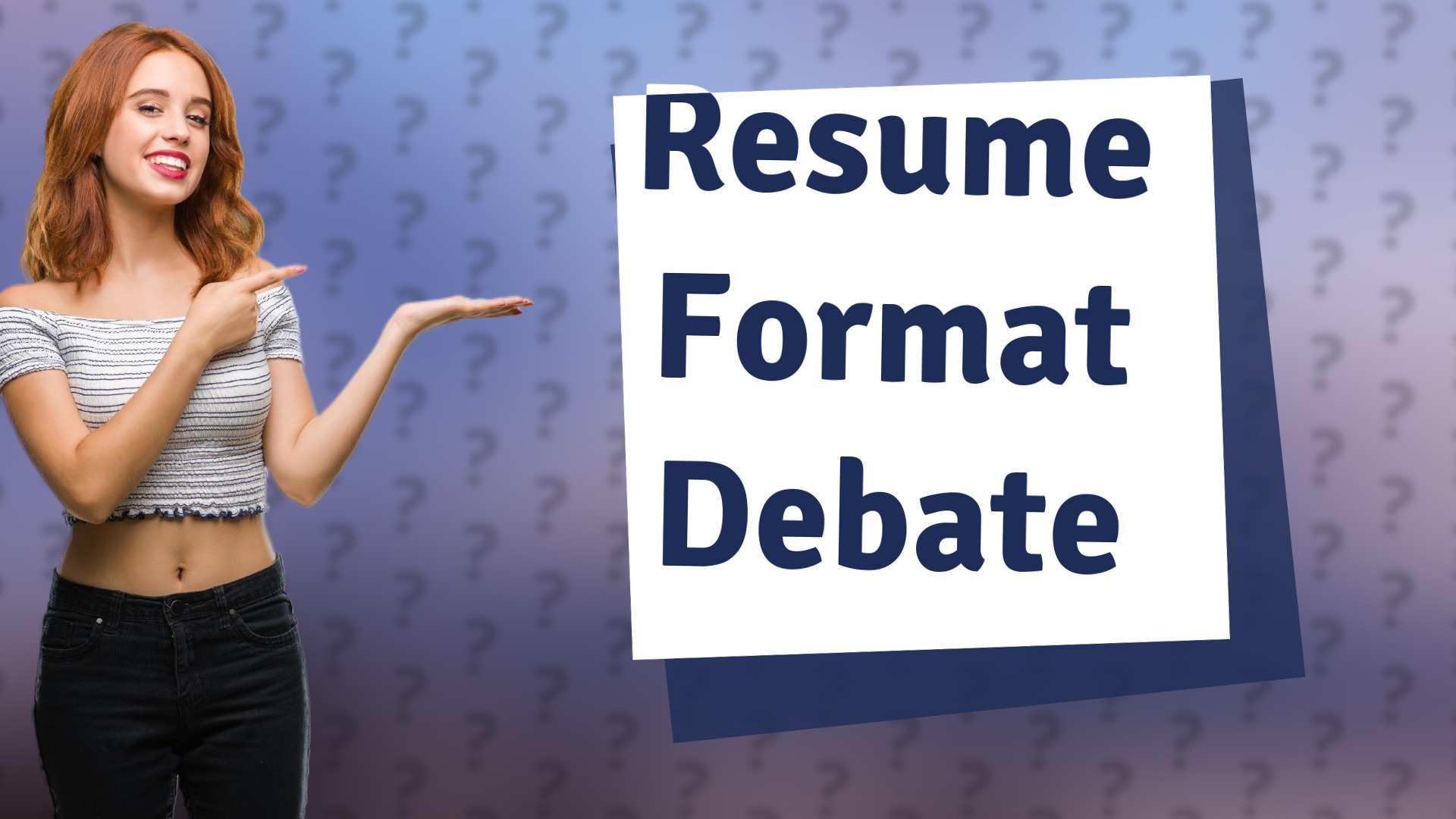 Resume Format Debate