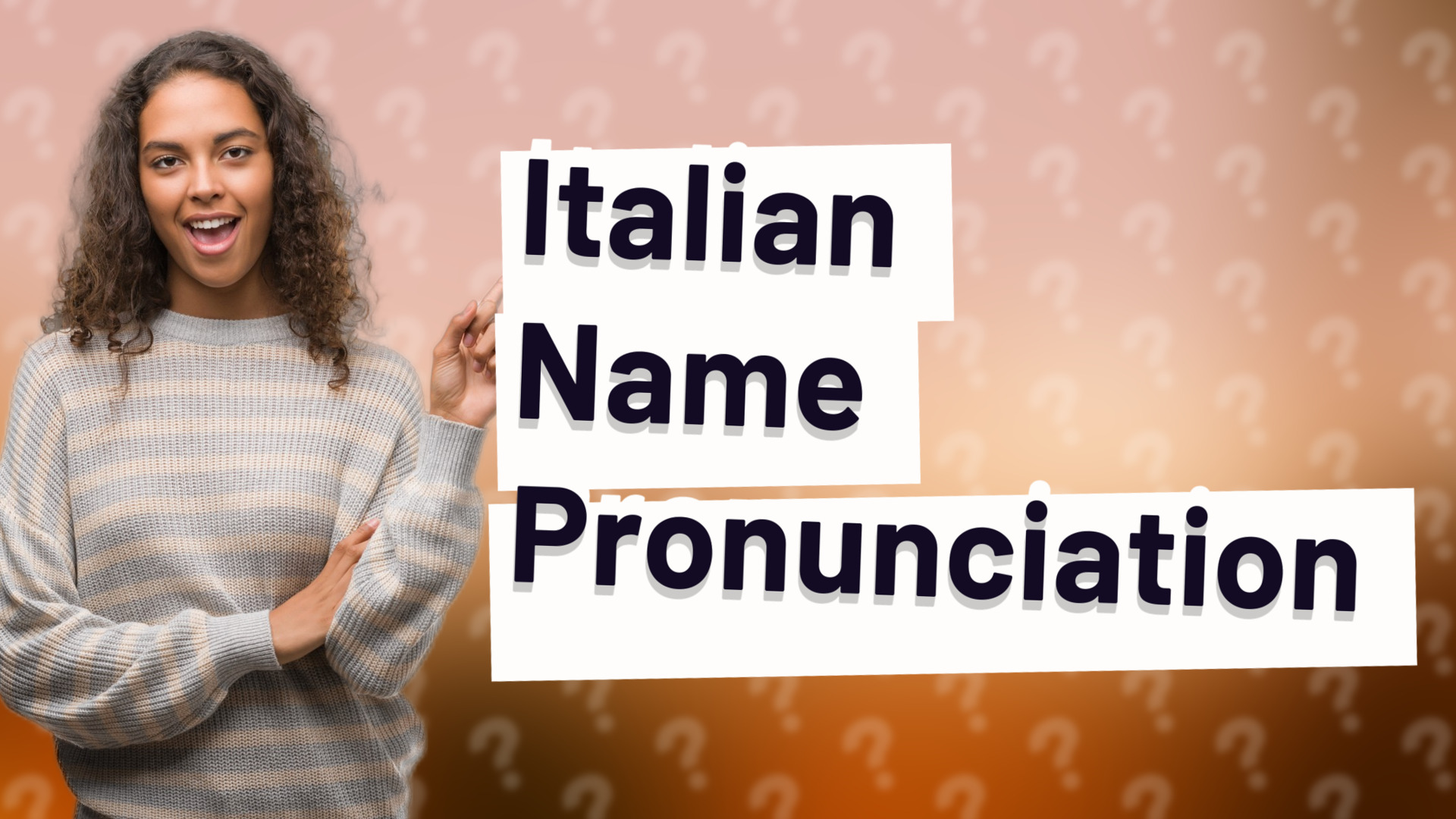 Italian Name Pronunciation