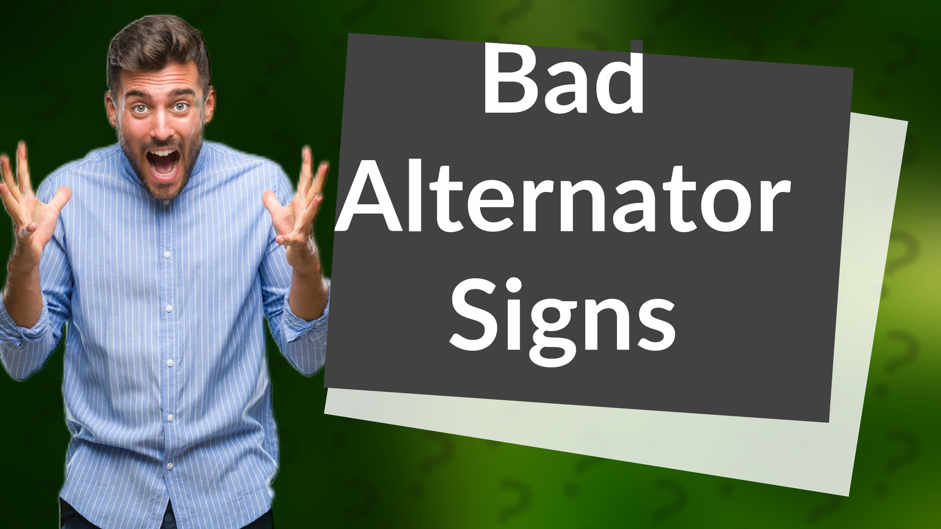 Bad Alternator Signs