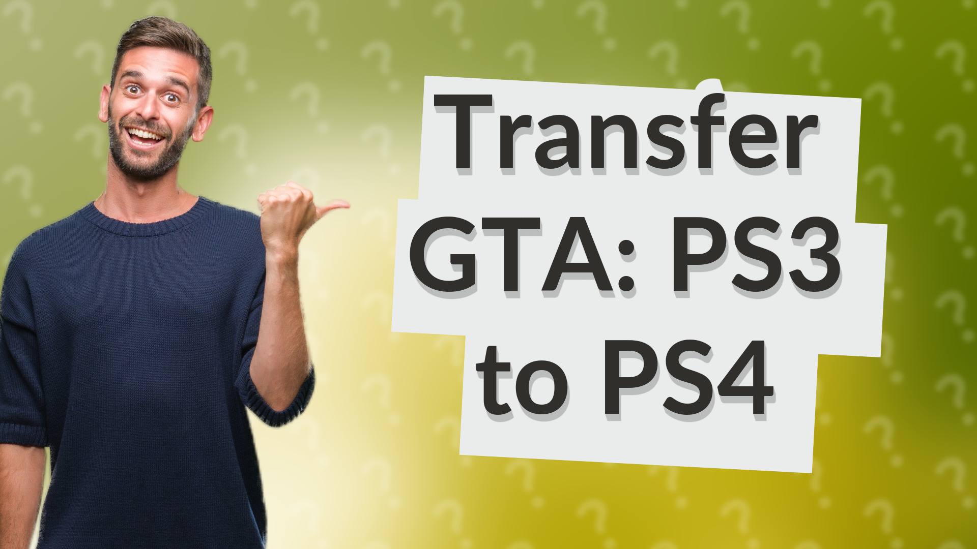 Transfer GTA: PS3 to PS4