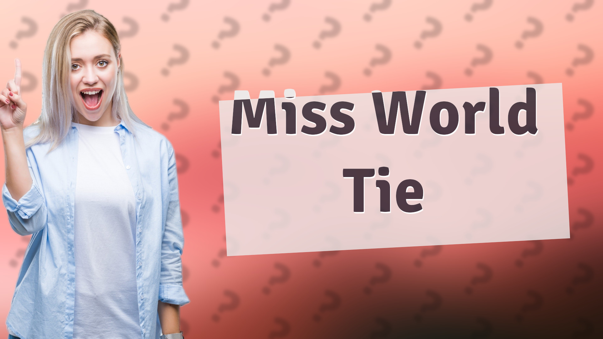 Miss World Tie