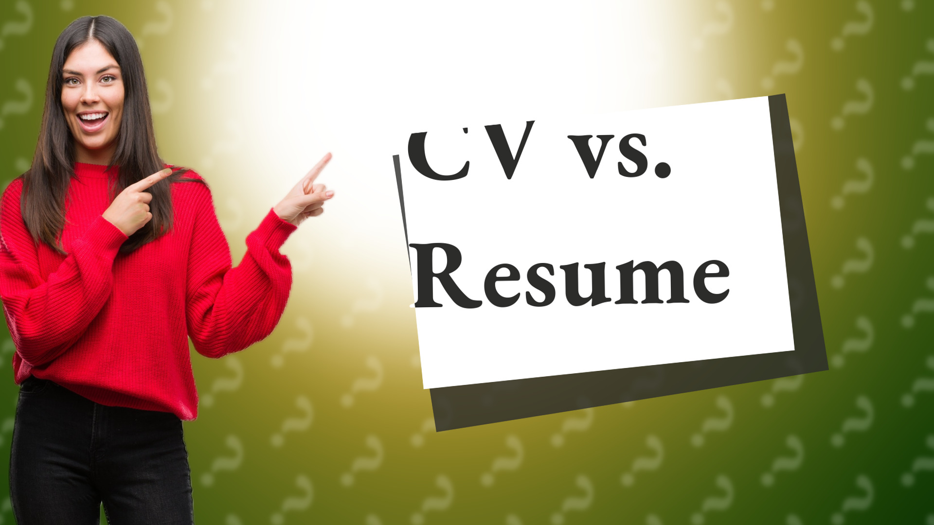 CV vs. Resume