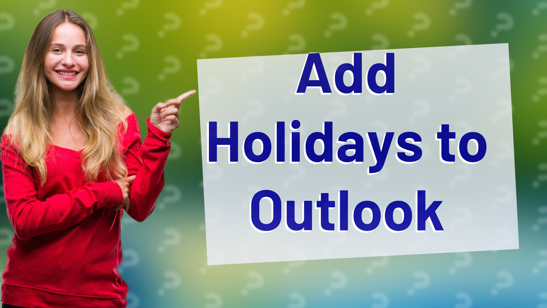 Add Holidays to Outlook