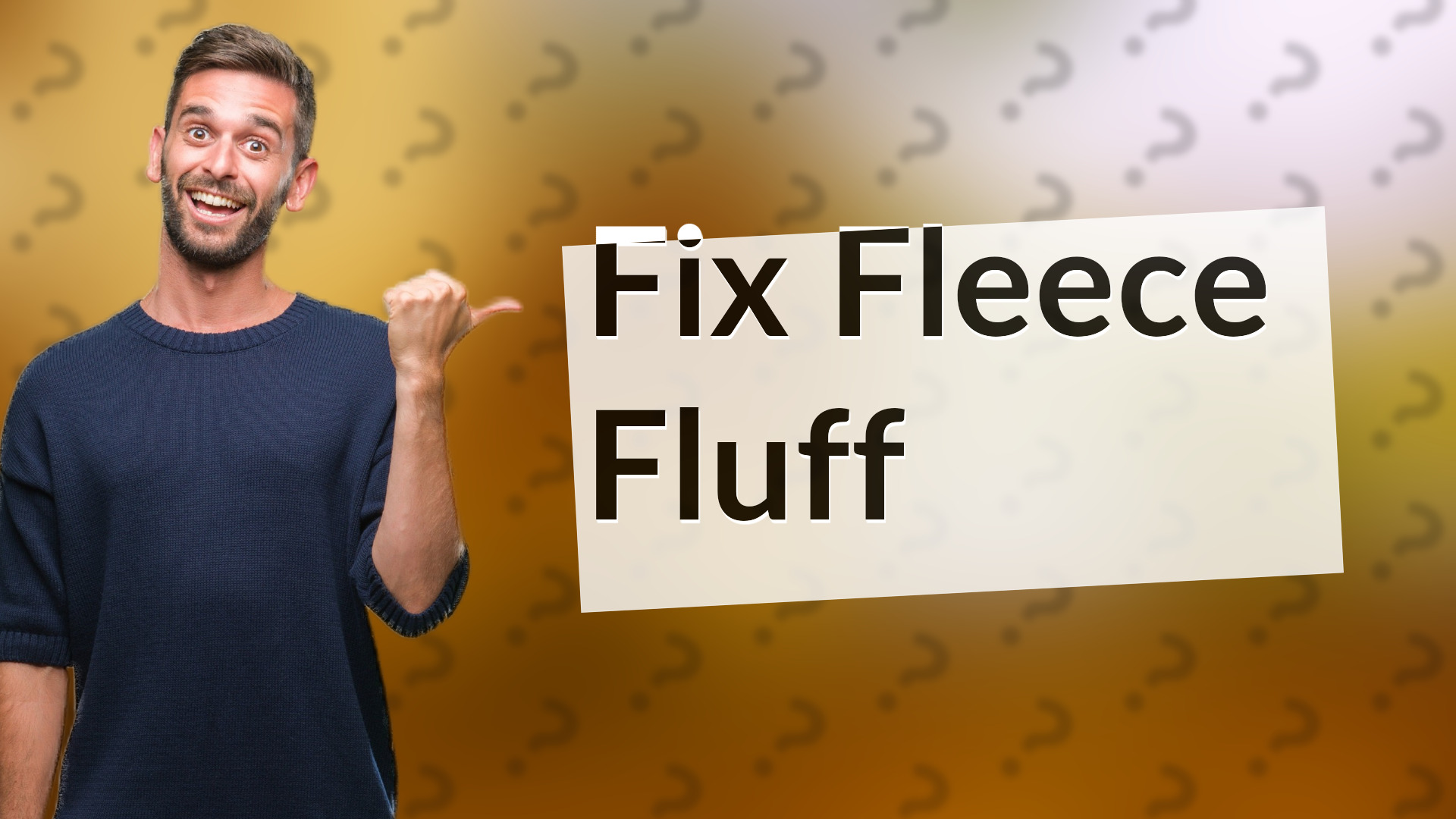 Fix Fleece Fluff