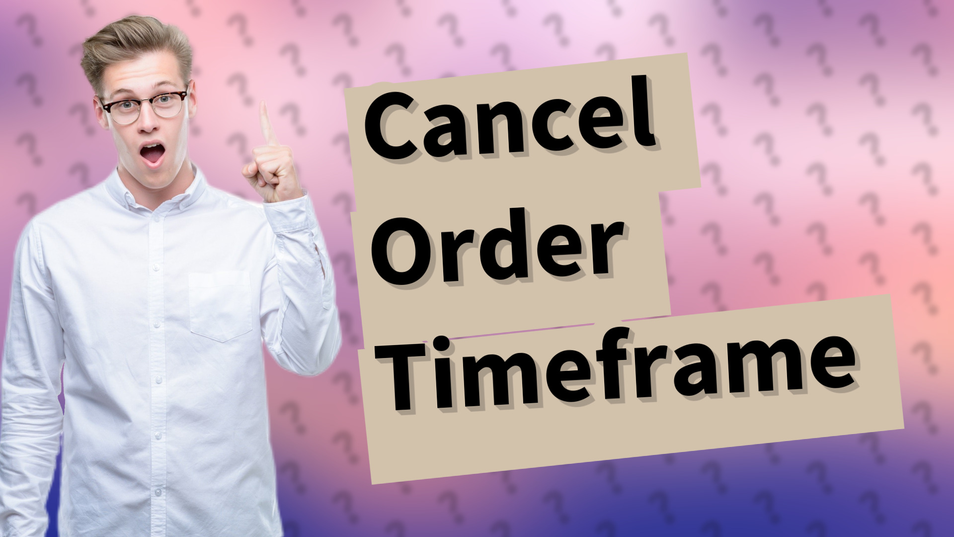Cancel Order Timeframe