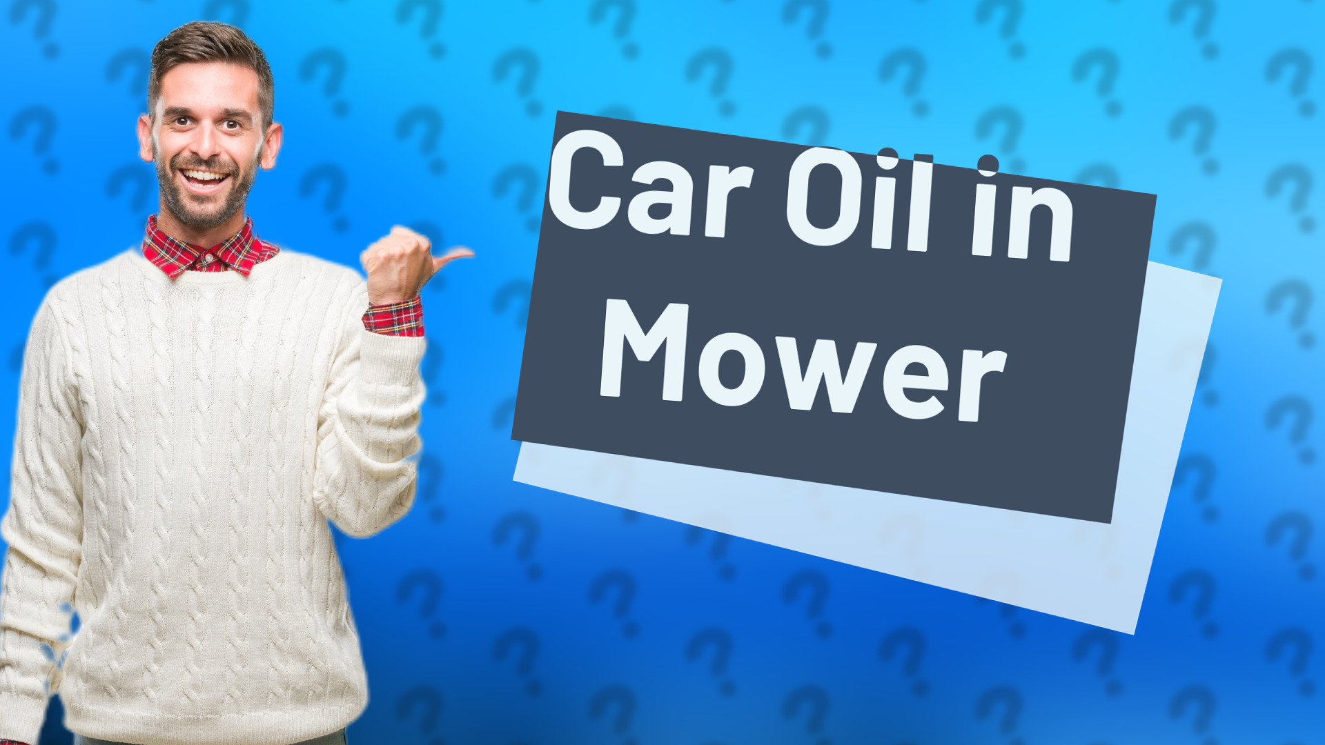Car Oil in Mower