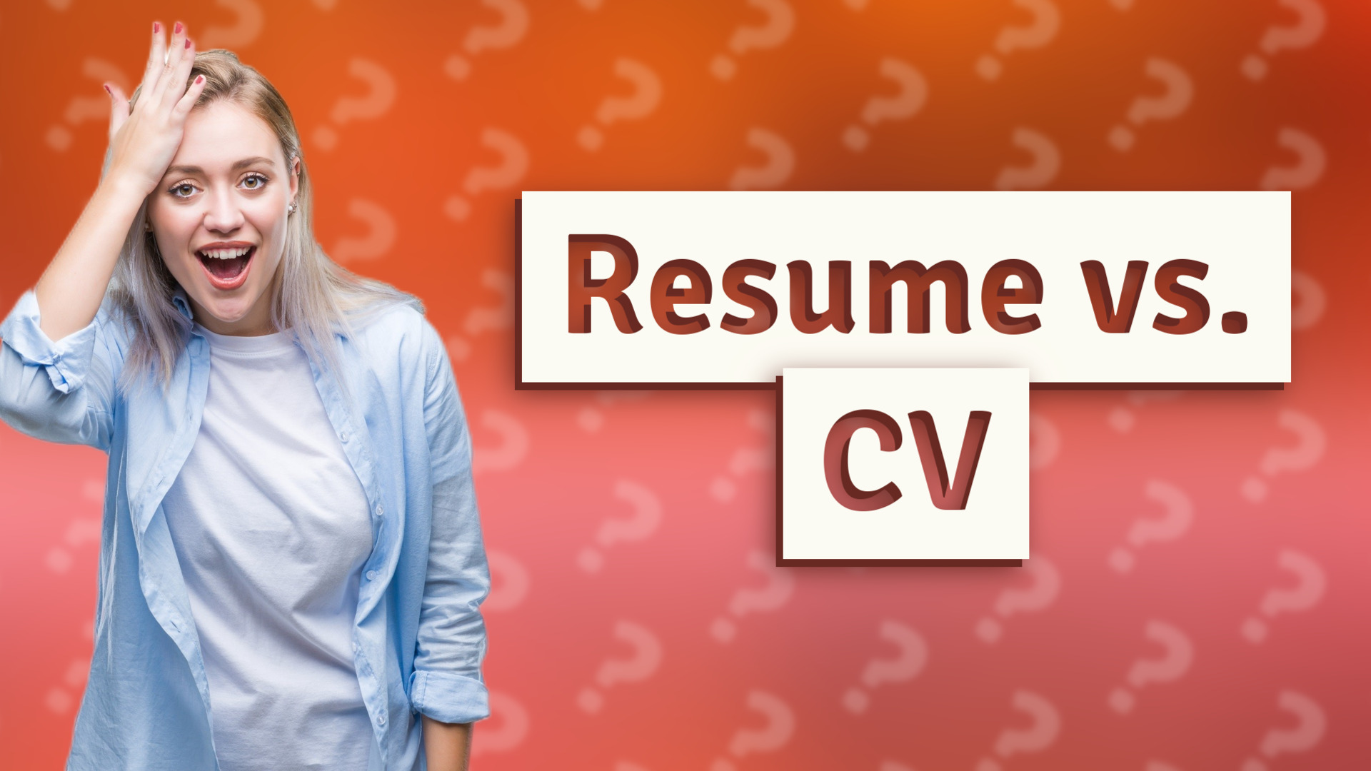 Resume vs. CV