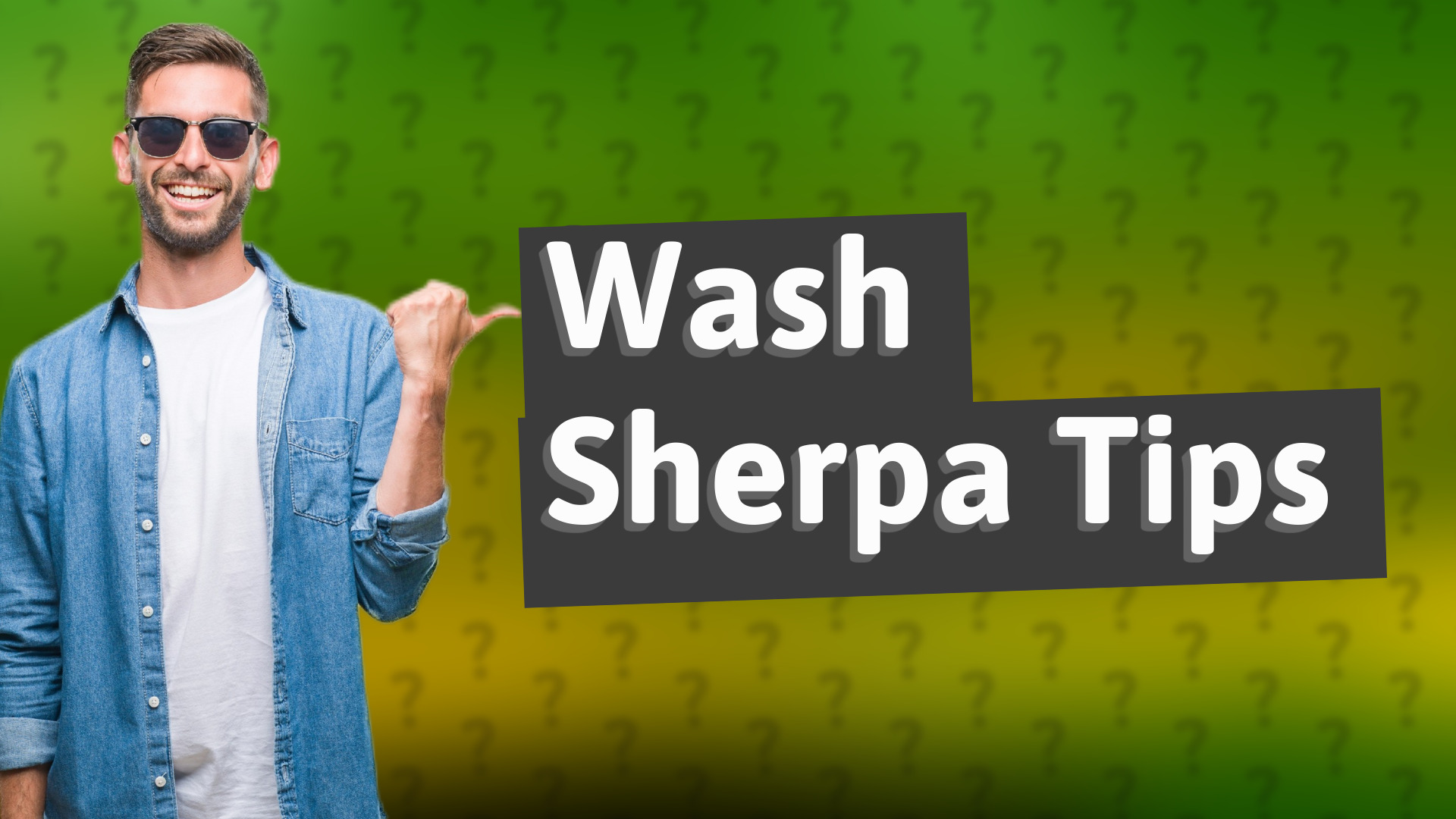 Wash Sherpa Tips