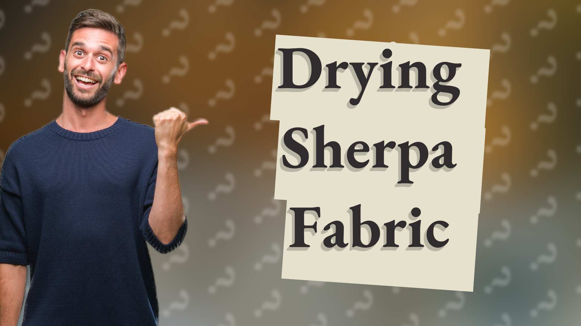 Drying Sherpa Fabric
