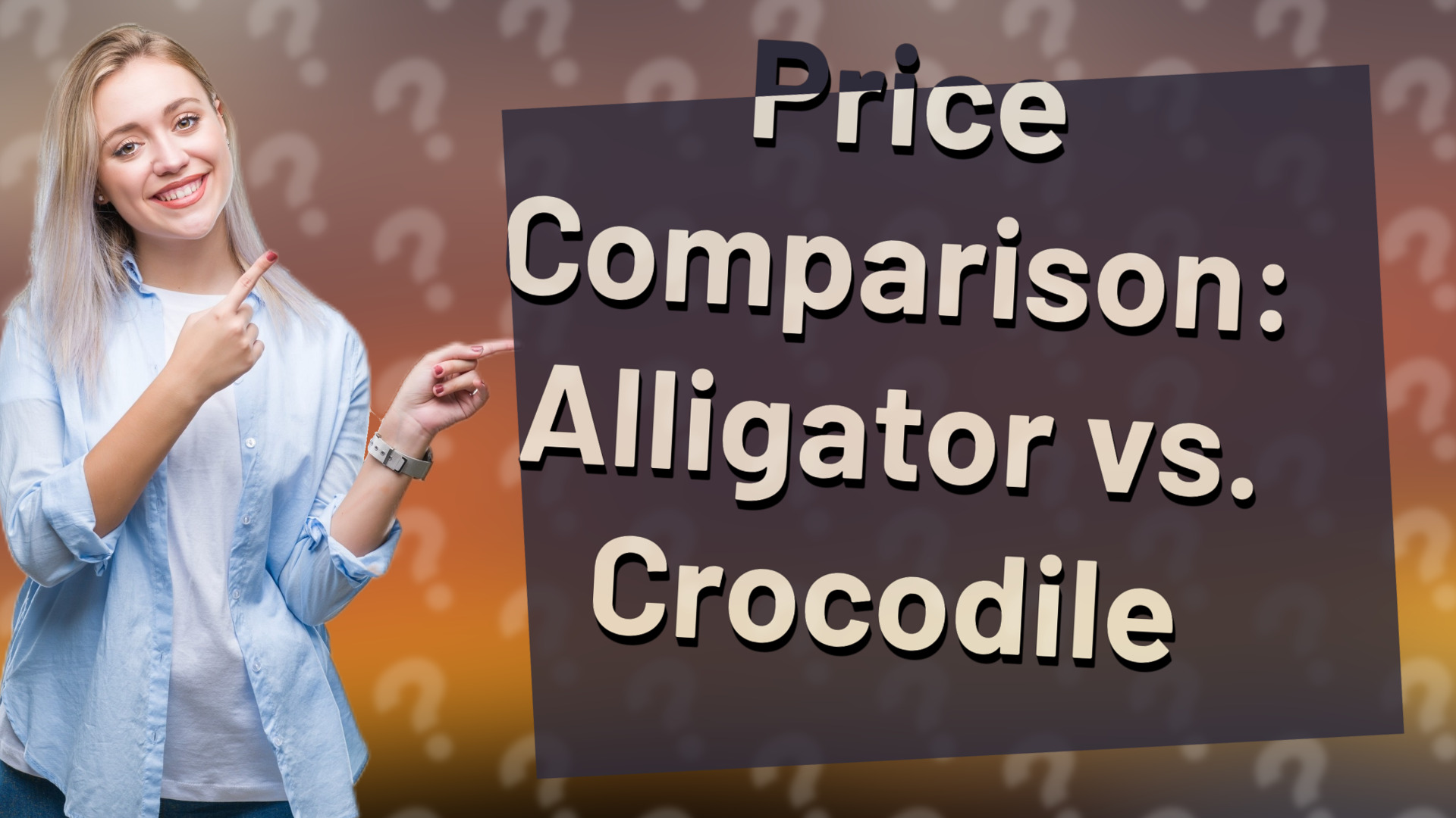 Price Comparison: Alligator vs. Crocodile
