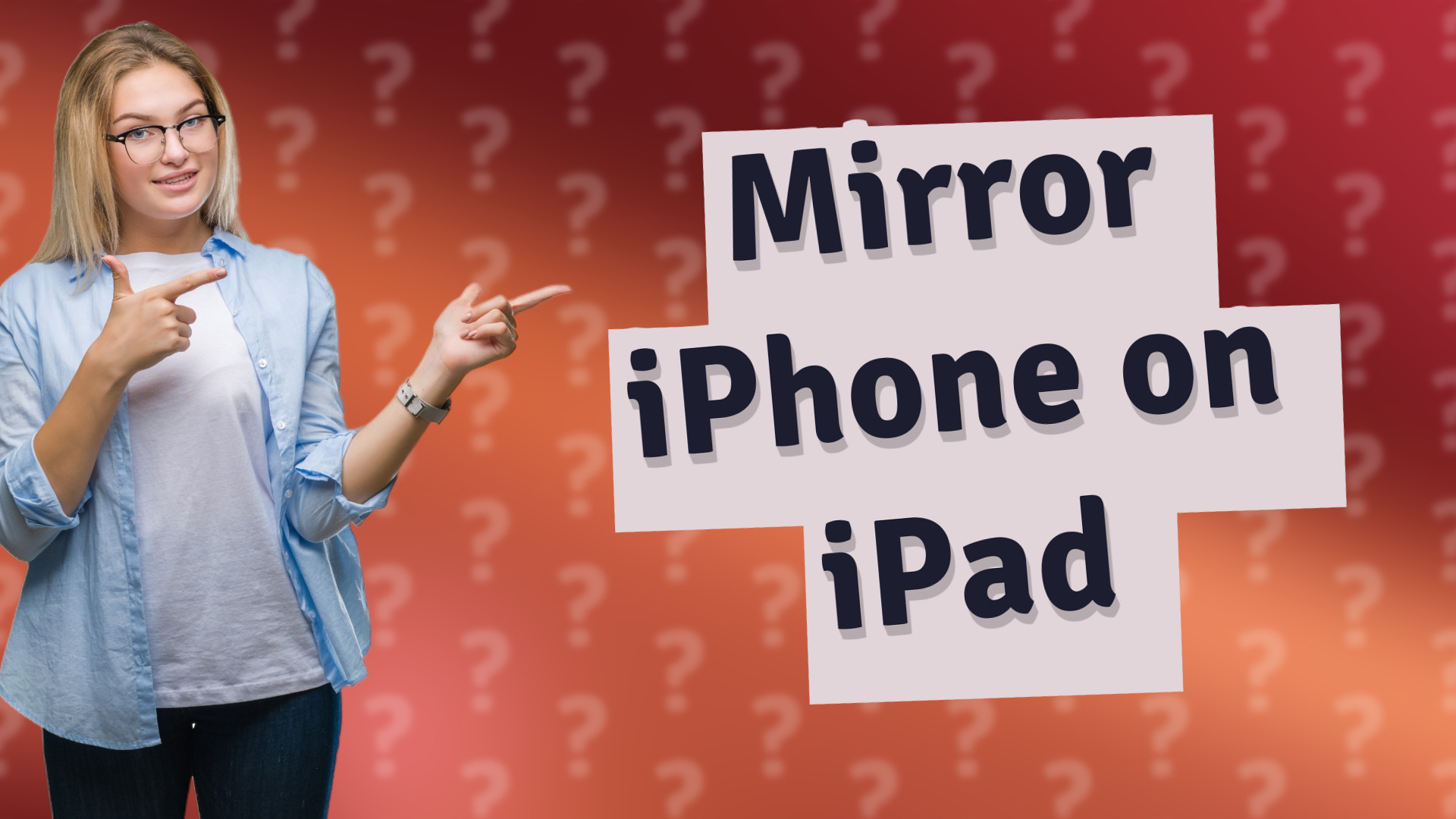 Mirror iPhone on iPad