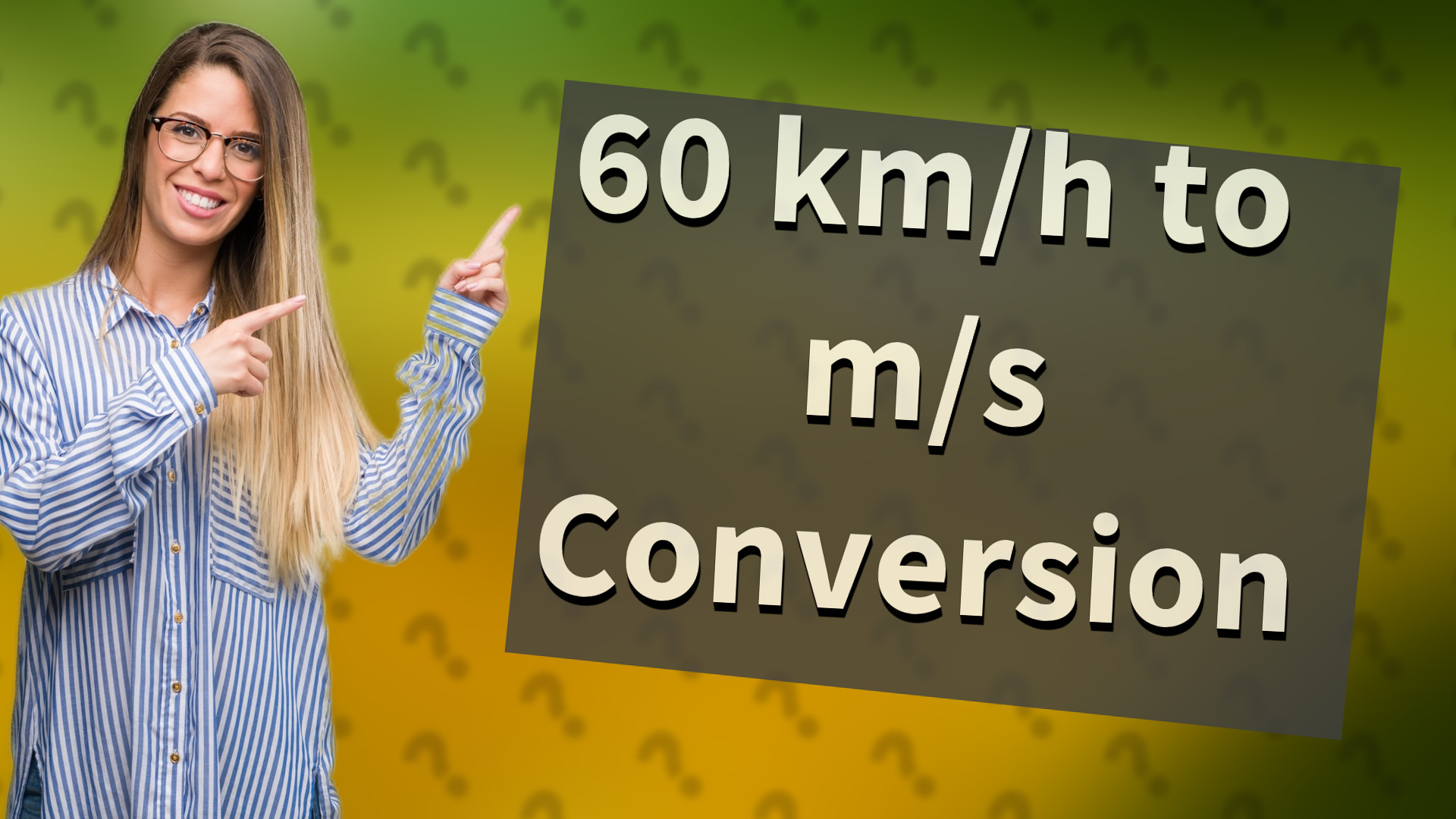 60 km/h to m/s Conversion