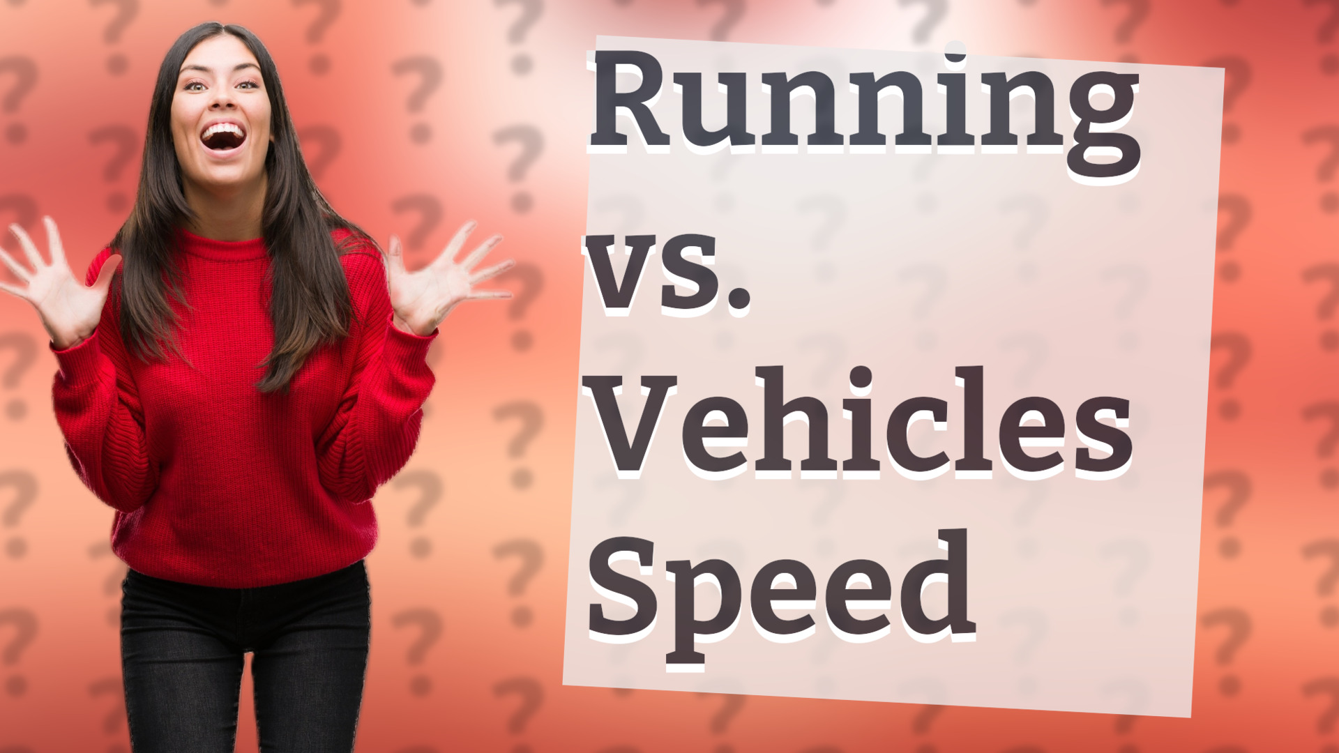 Running vs. Vehicles Speed