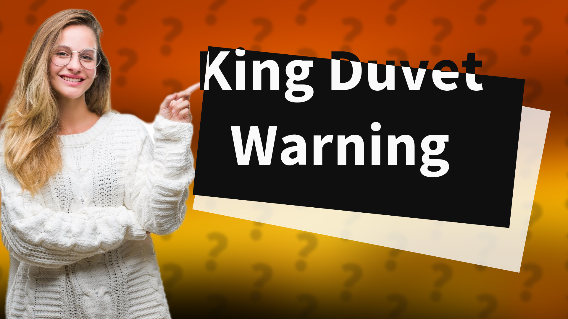 King Duvet Warning