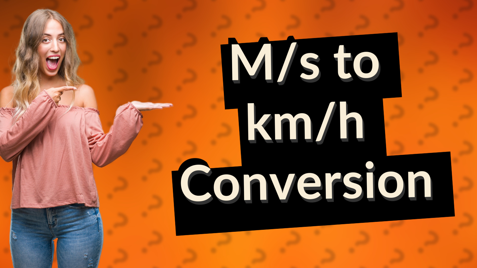 M/s to km/h Conversion