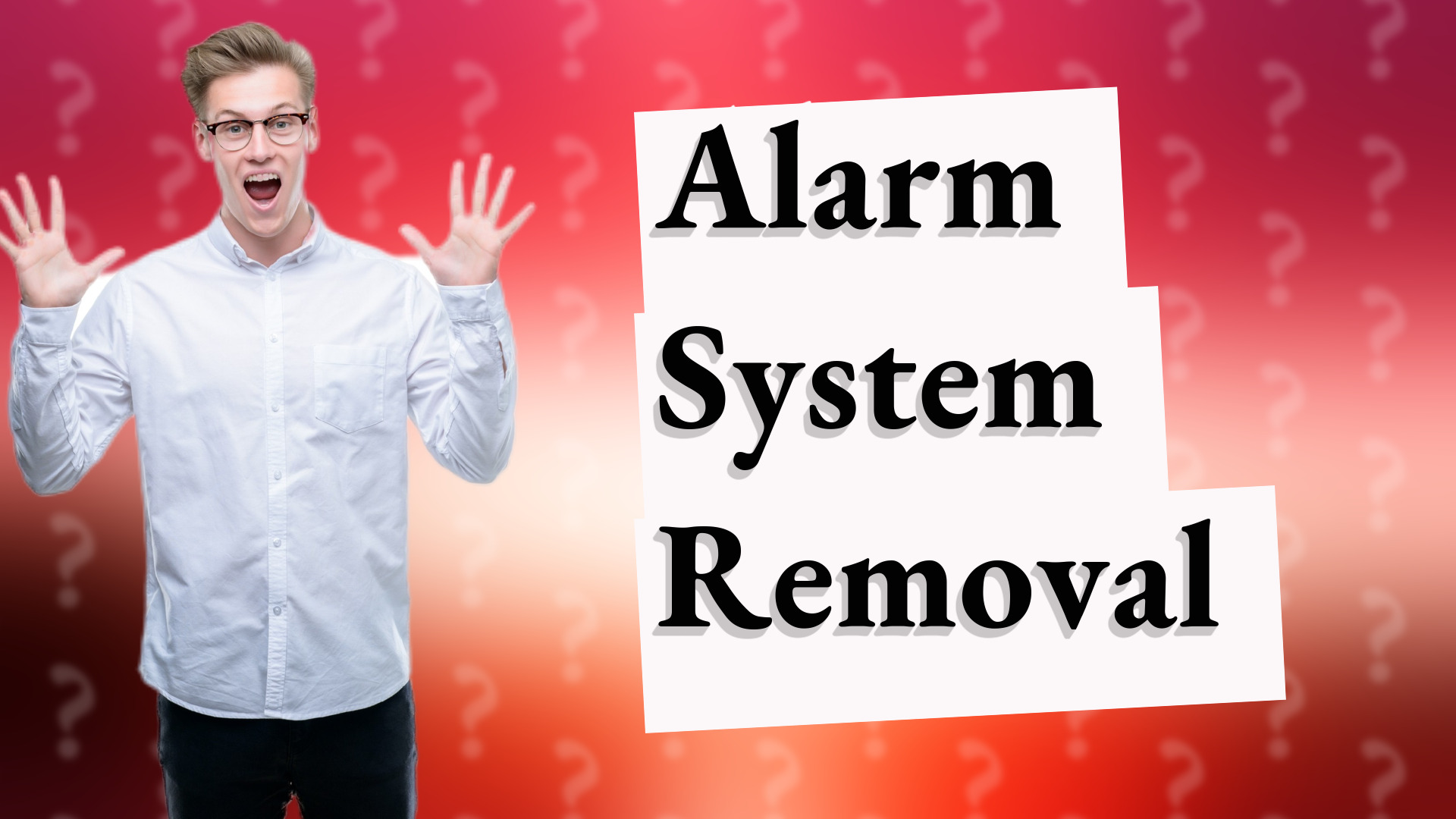 Alarm System Removal