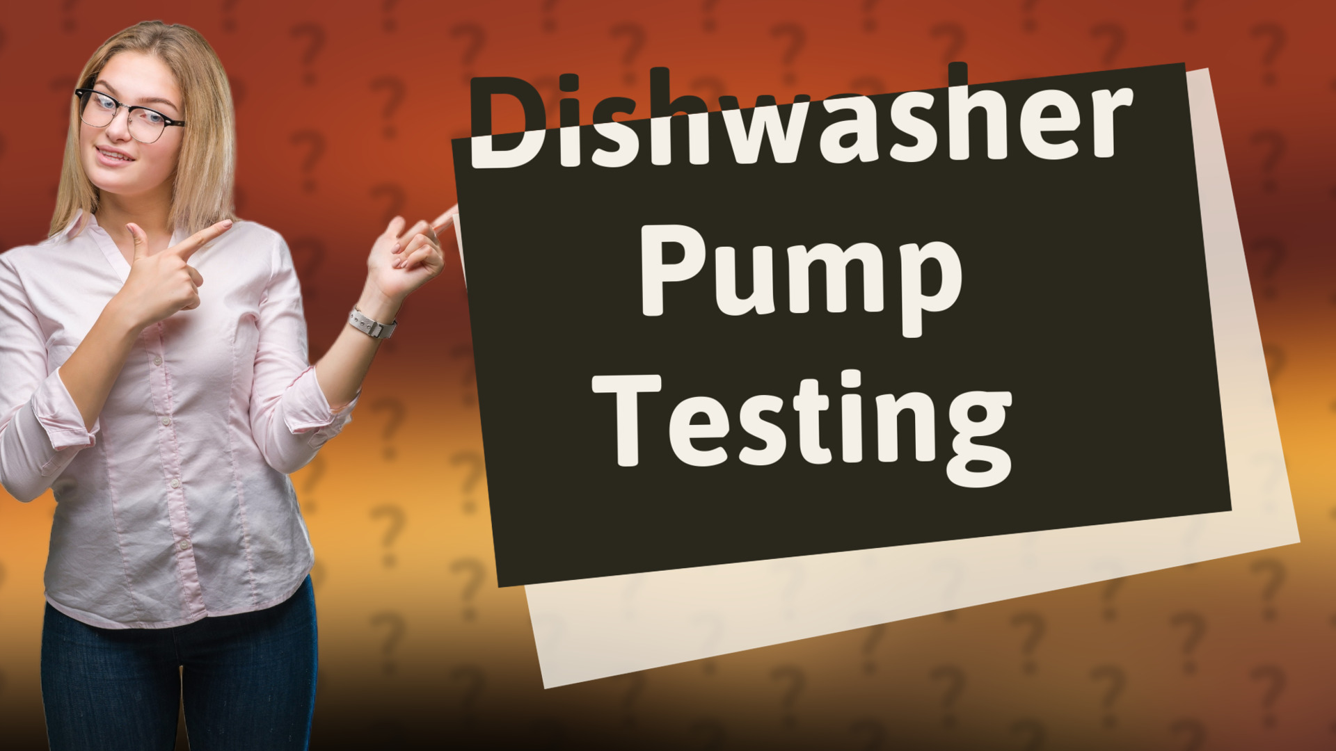 Dishwasher Pump Testing