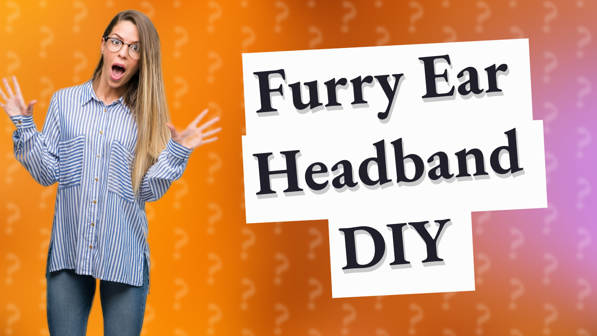 Furry Ear Headband DIY