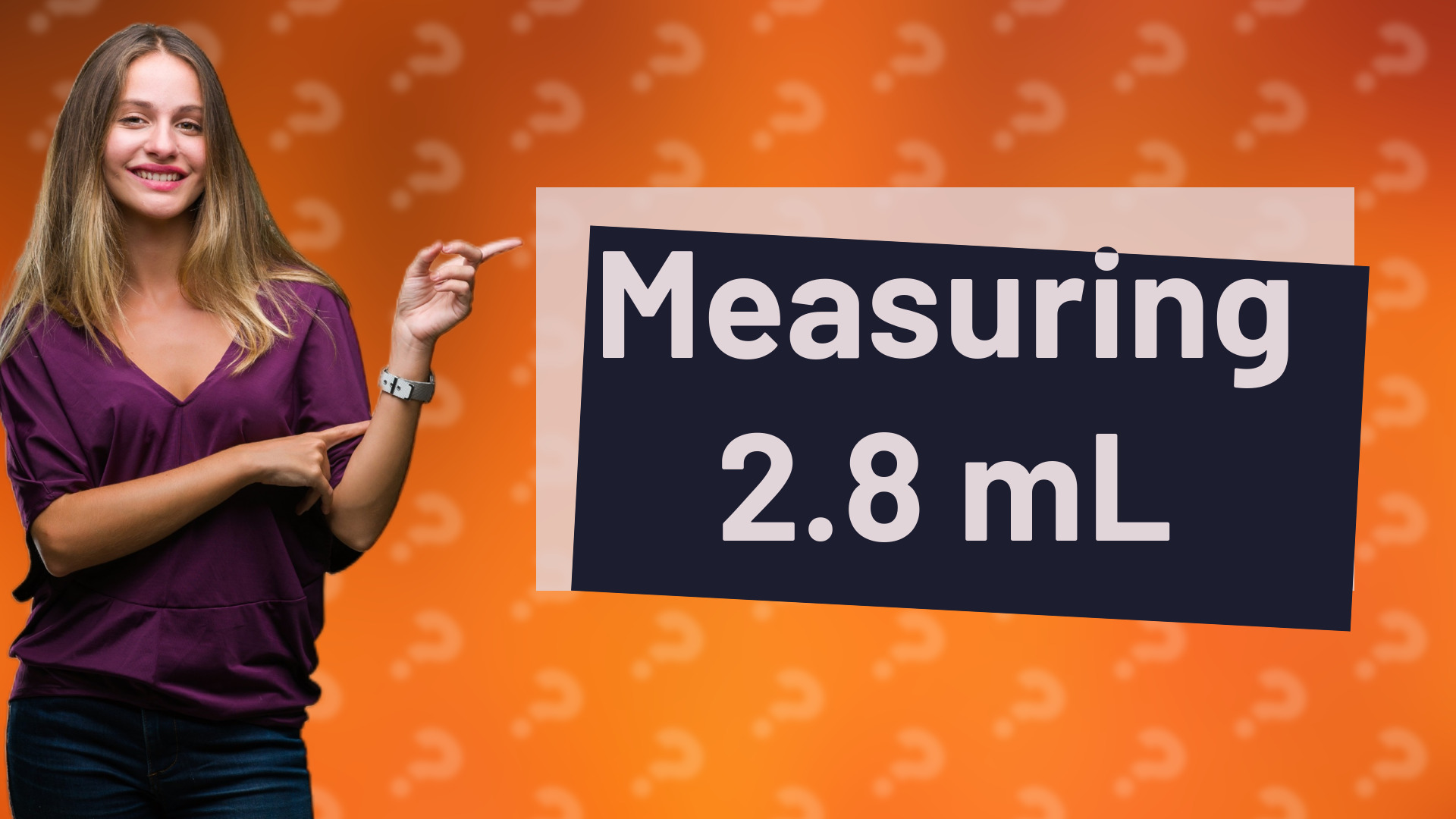 Measuring 2.8 mL