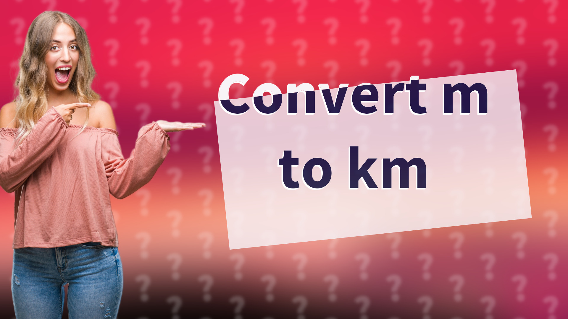 Convert m to km