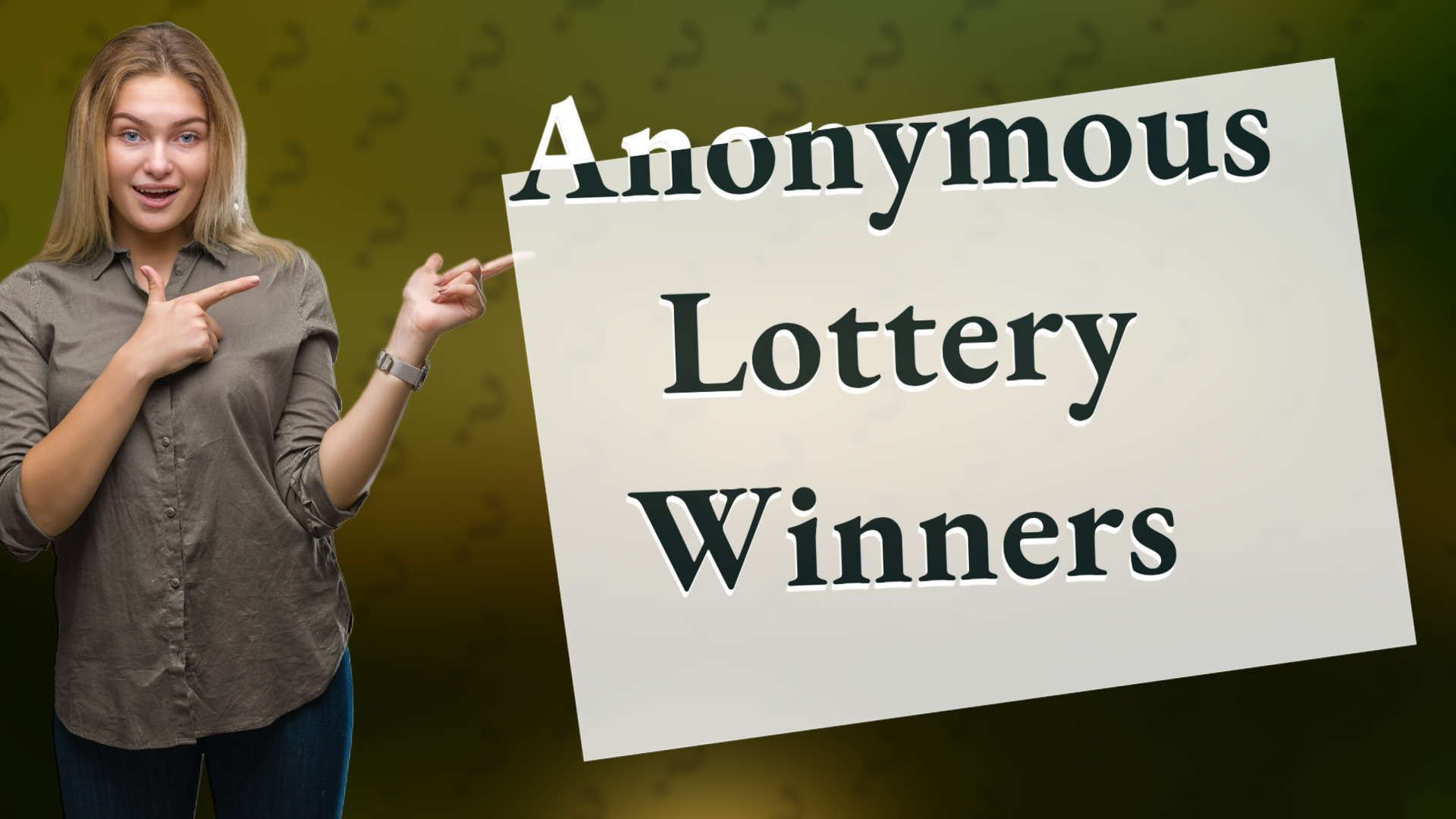 Anonymous Lottery Winners