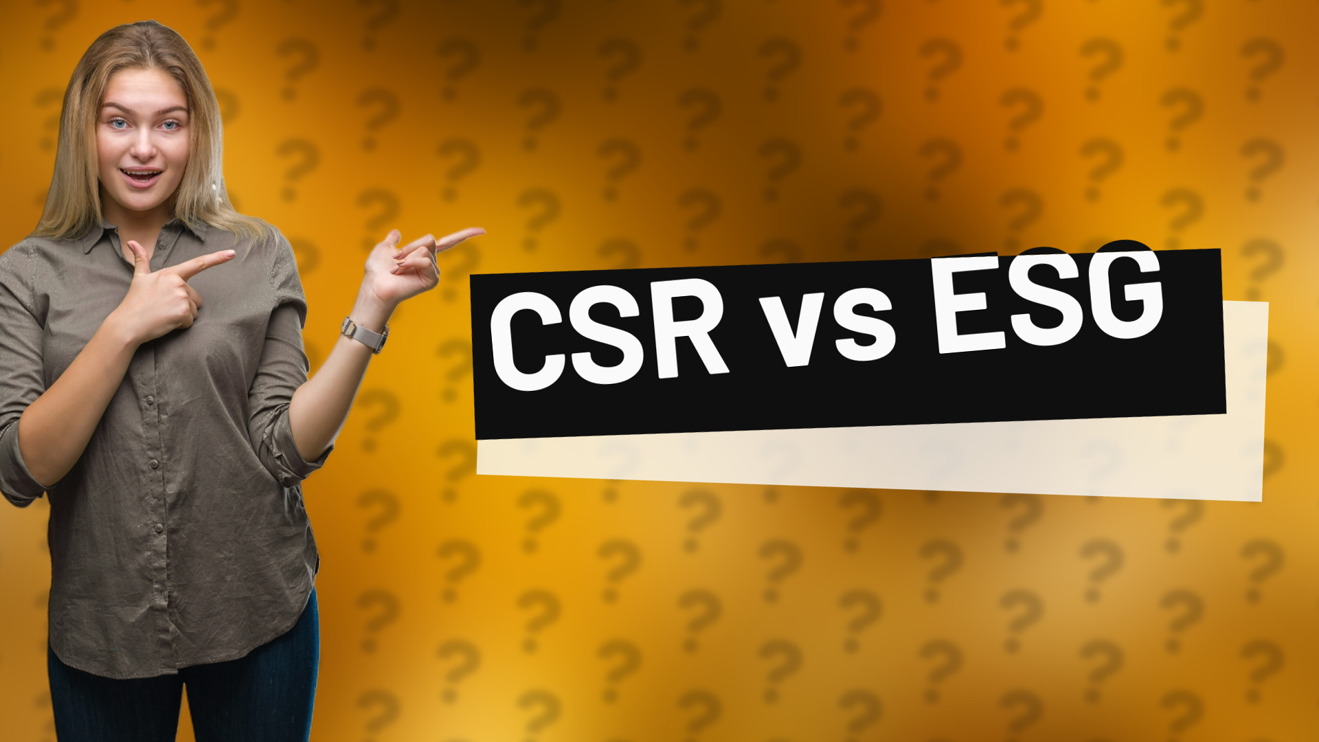 CSR vs ESG