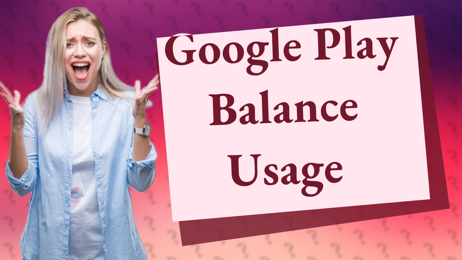 Google Play Balance Usage