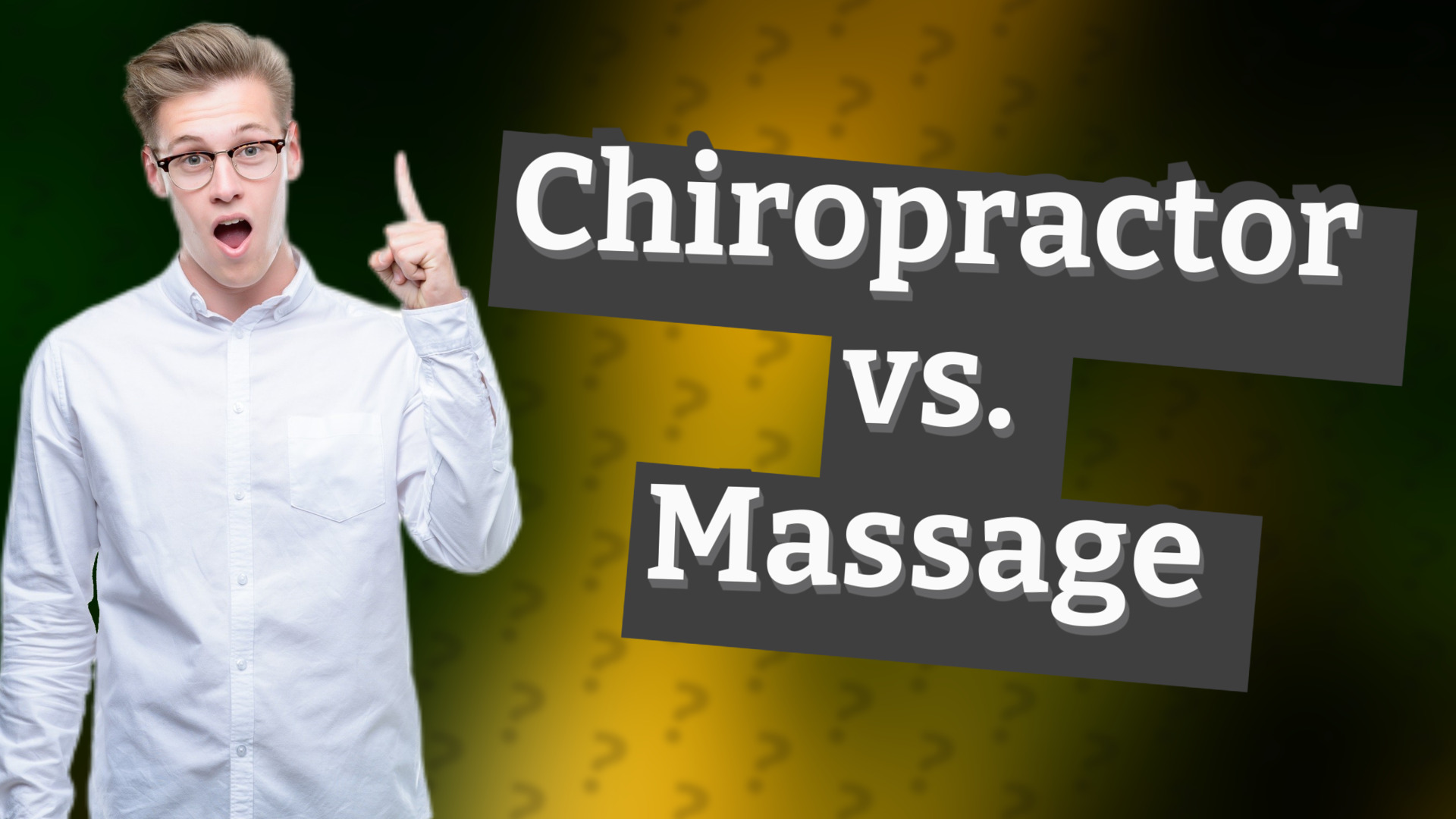 Chiropractor vs. Massage